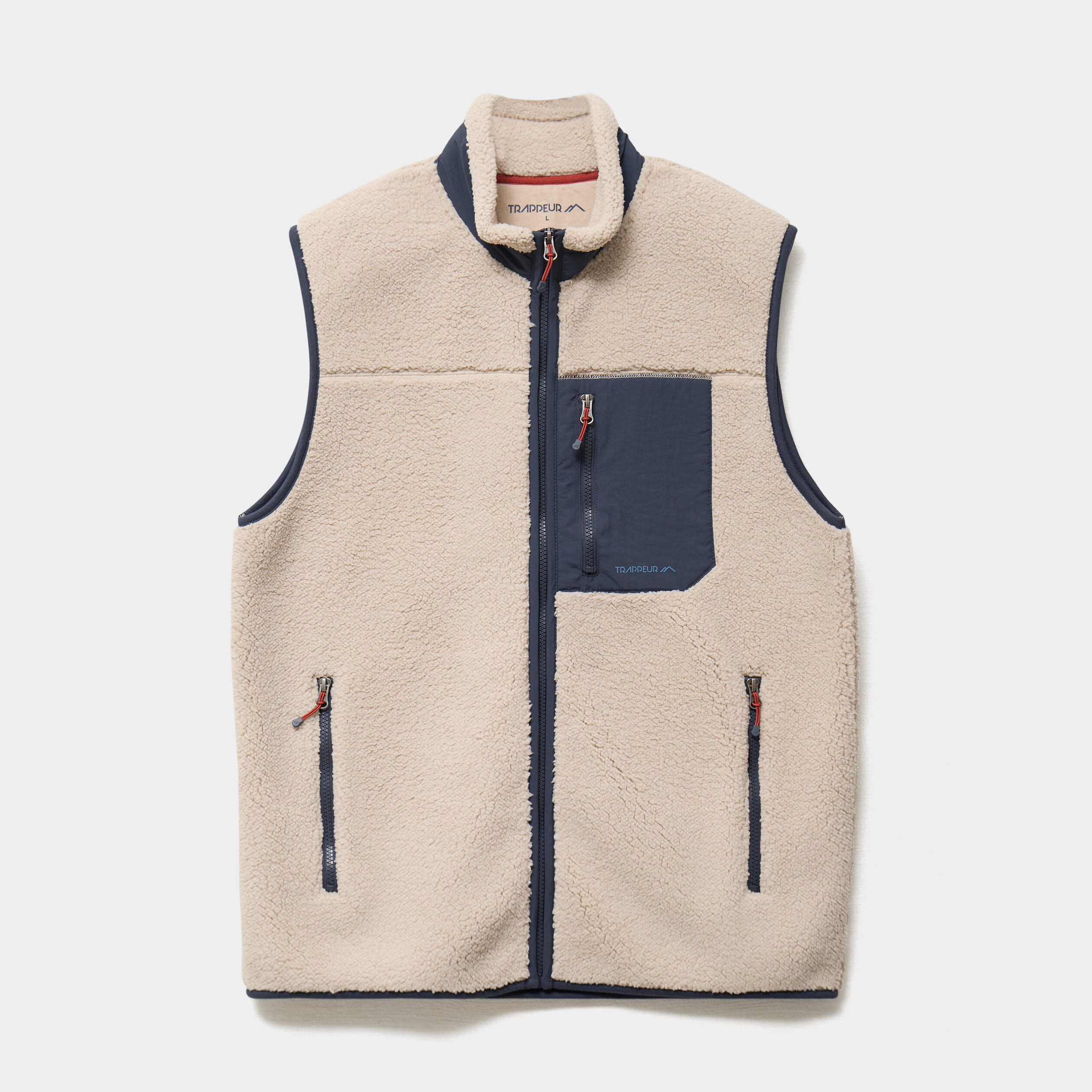 Gilet effet polaire sans manches beige homme