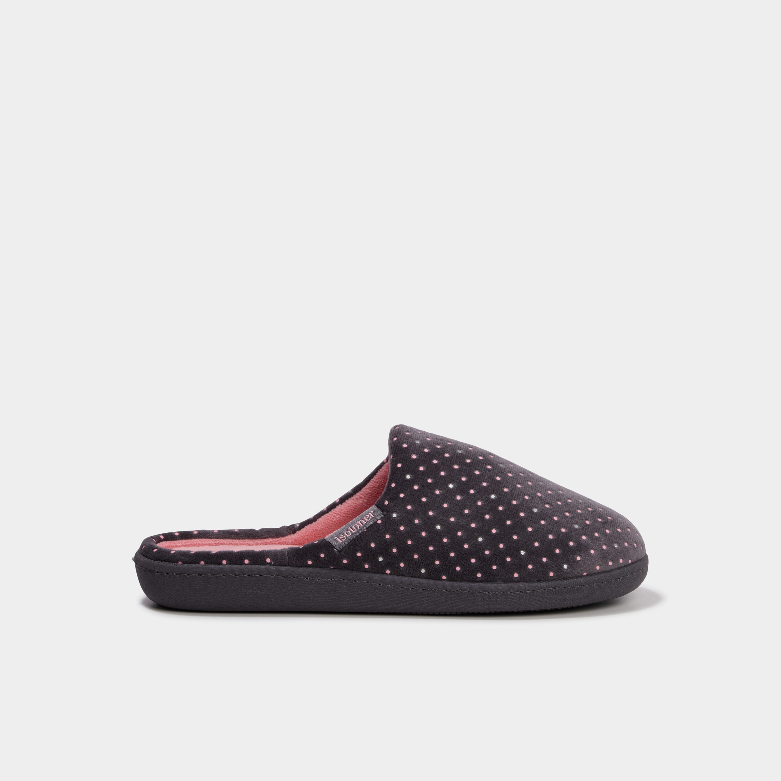 Chaussons mules Isotoner rose femme