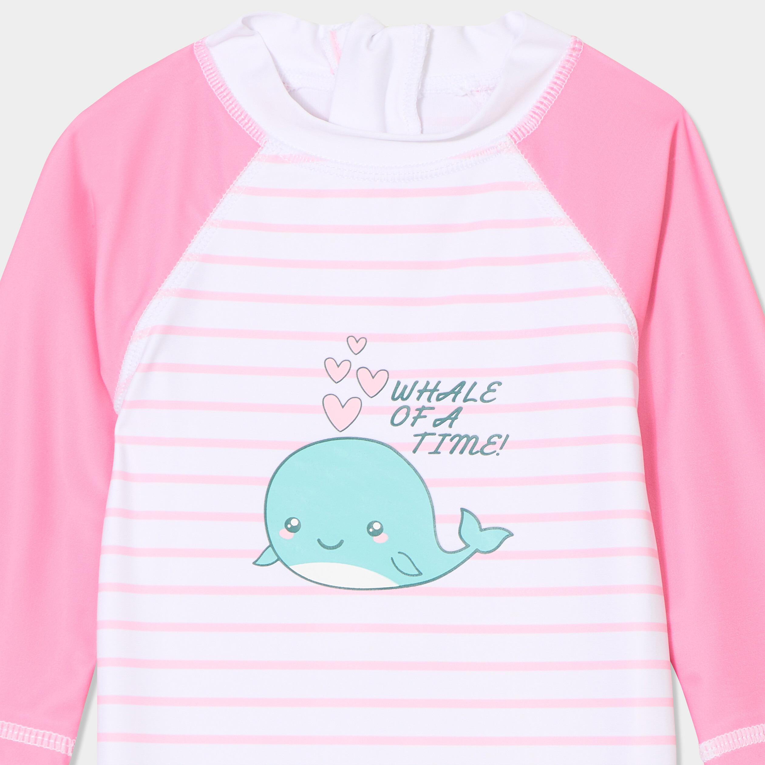 Combinaison de bain rose b&eacute;b&eacute; fille