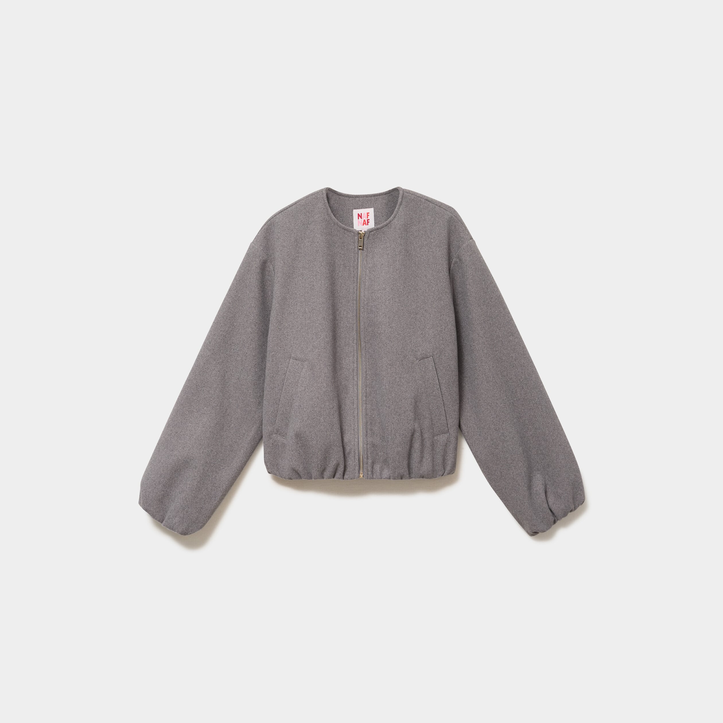 Veste boule oversize gris femme