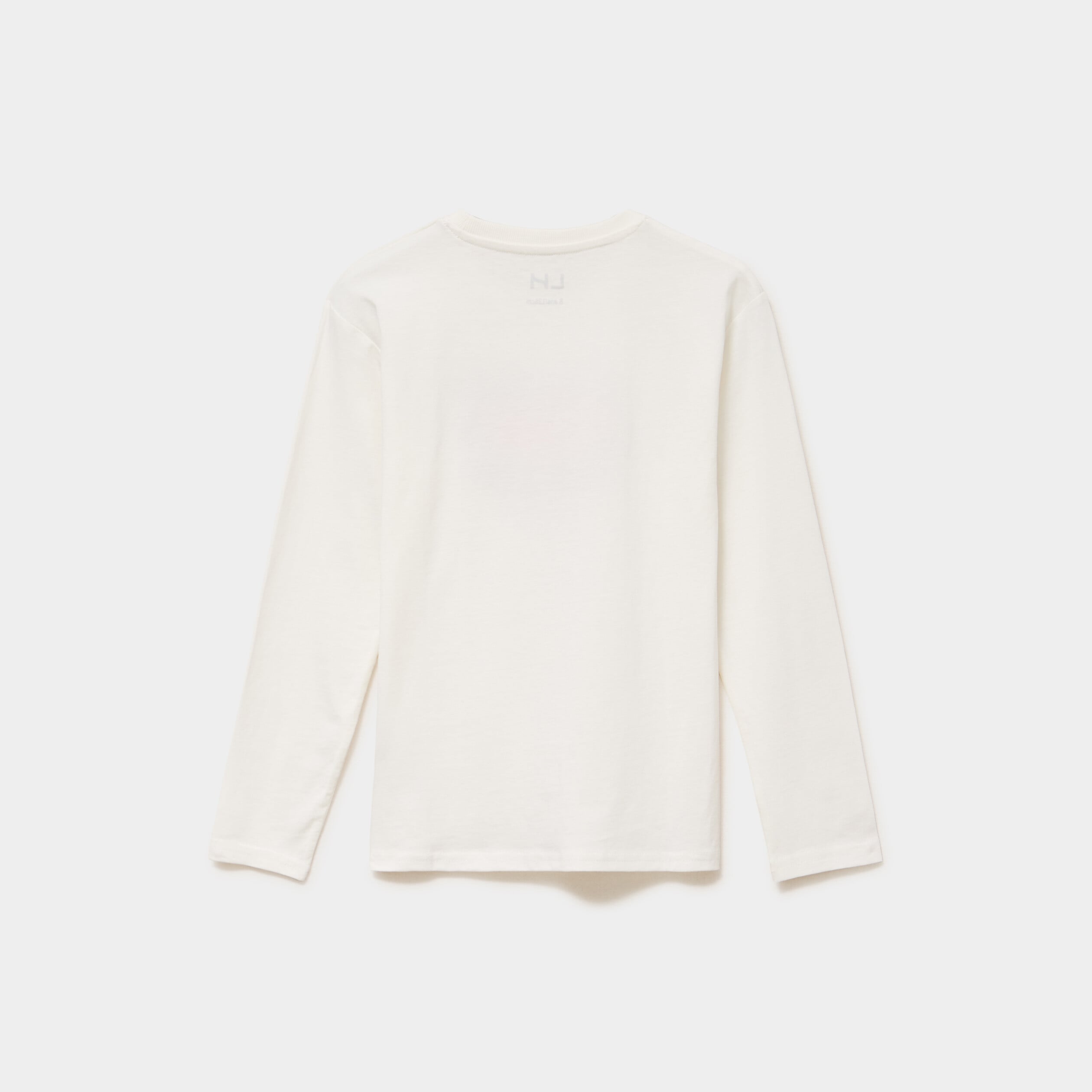 T-shirt manches longues coton blanc gar&ccedil;on