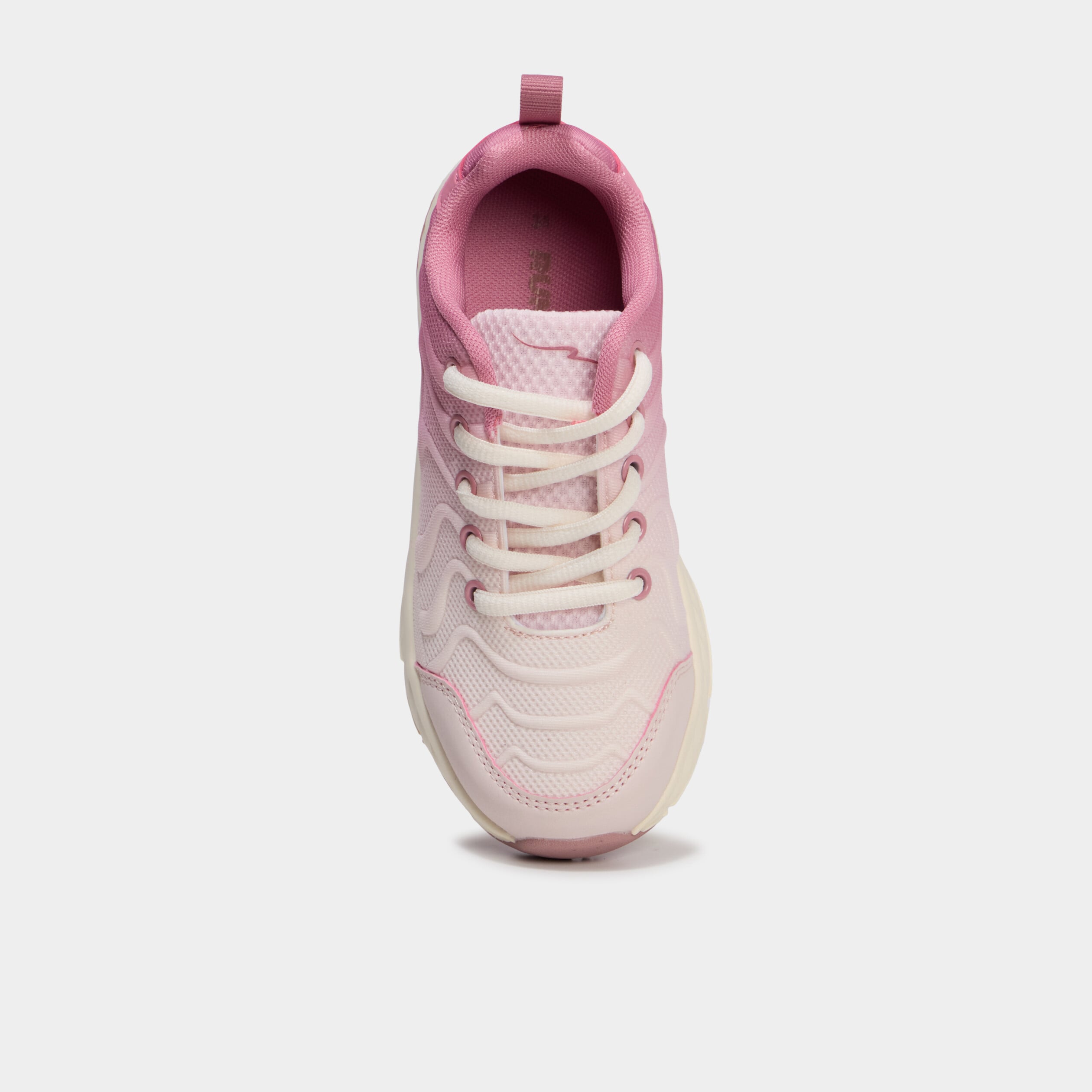 Baskets running &agrave; lacets rose fille