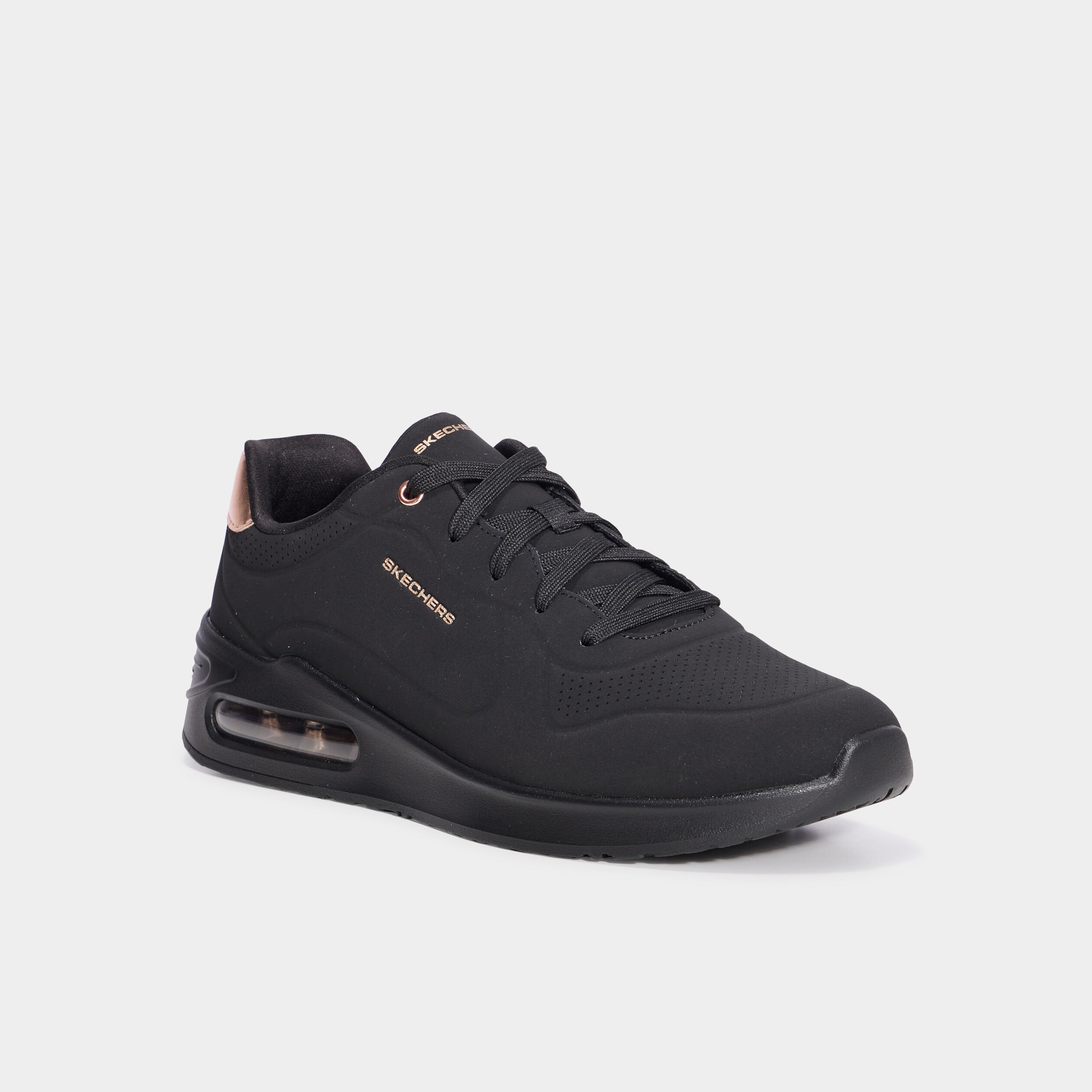Baskets running &agrave; lacets Skechers noir femme