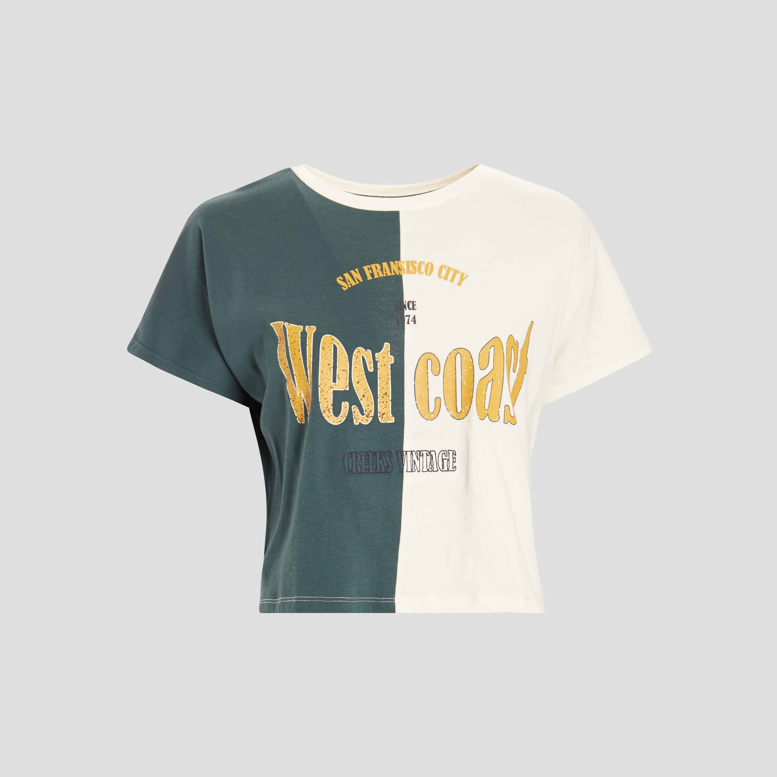 T-shirt manches courtes ivoire femme