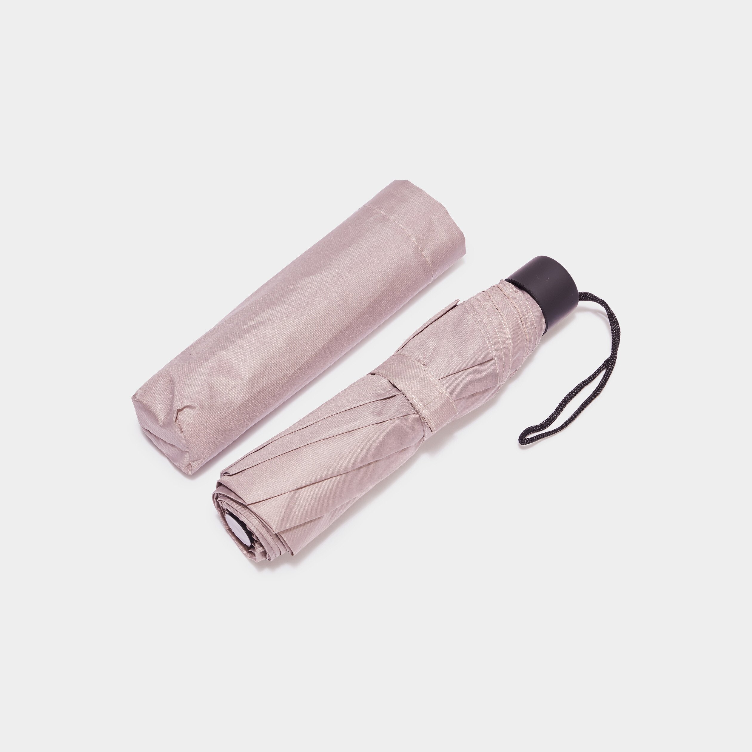 parapluie compact pliable taupe mixte Parapluie compact pliable taupe mixte