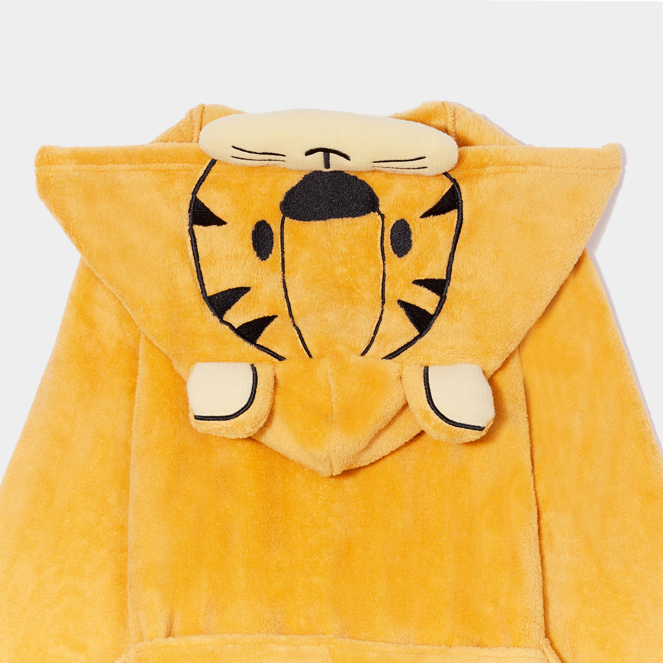 peignoir pilou a capuche jaune moutarde garcon Peignoir pilou à capuche jaune moutarde garçon