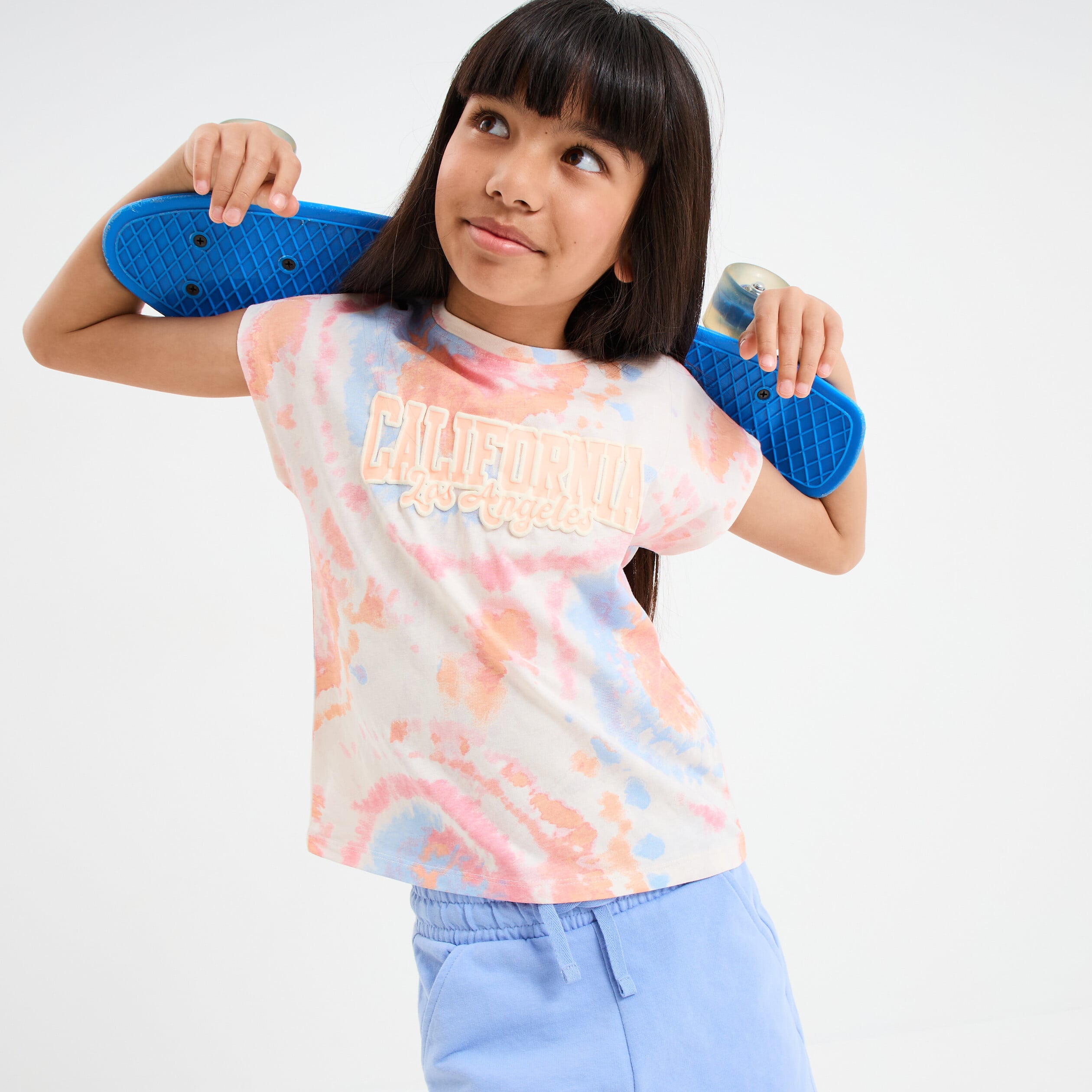 T-shirt manches courtes coton beige fille