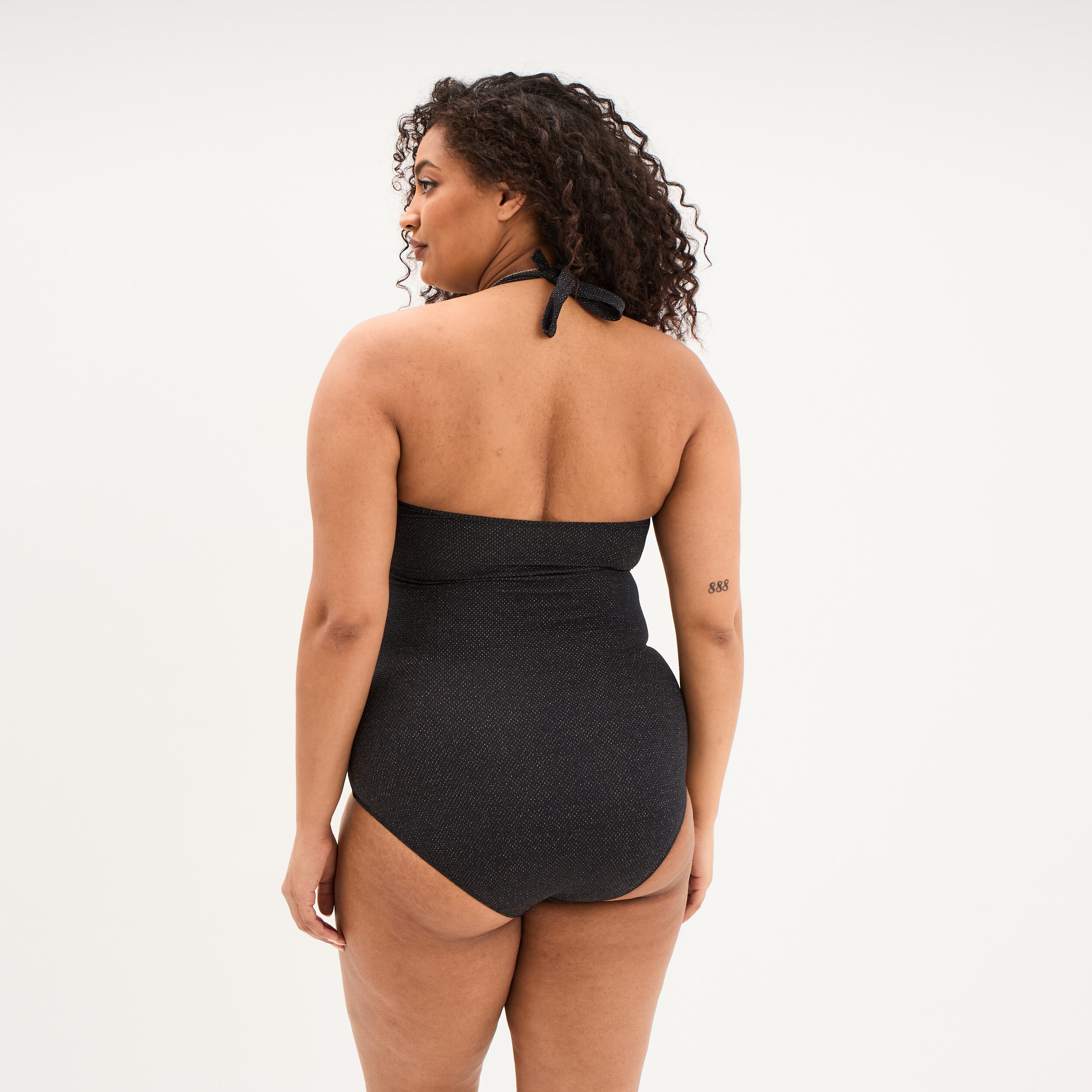 Maillot de bain une pi&egrave;ce balconnet noir femme grande taille