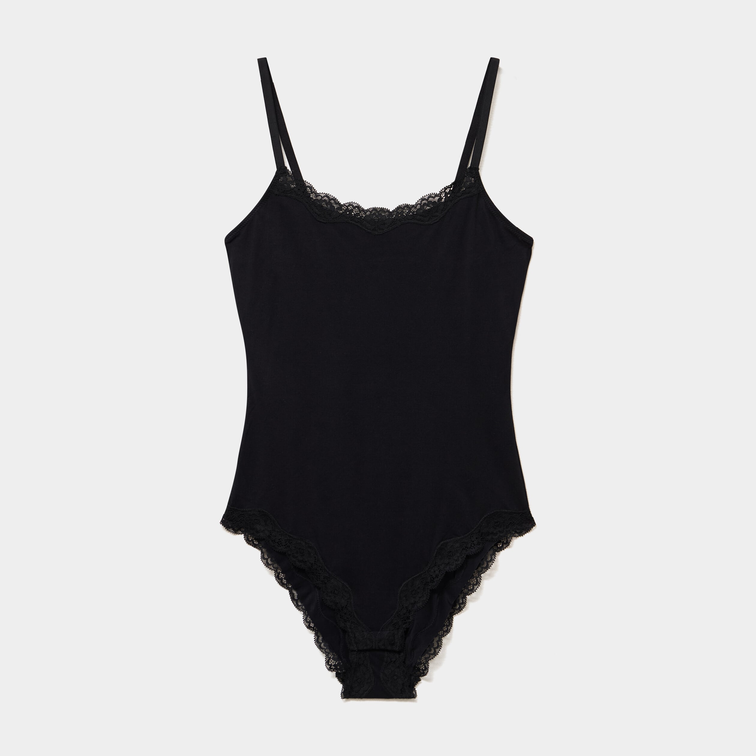 Body sans armatures bretelles fines noir femme