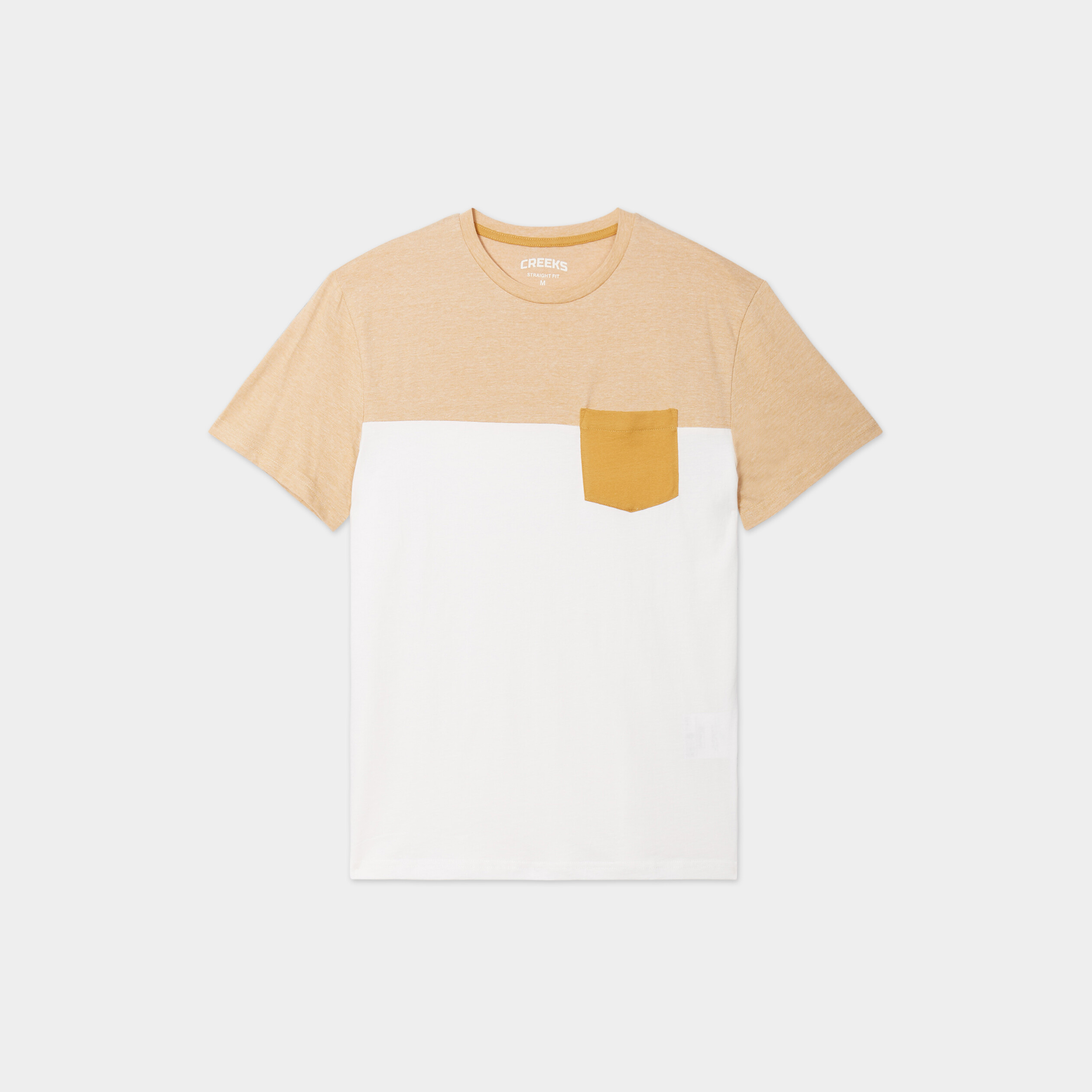 t shirt a manches courtes 1 poche creeks jaune moutarde homme T-shirt à manches courtes 1 poche Creeks jaune moutarde homme