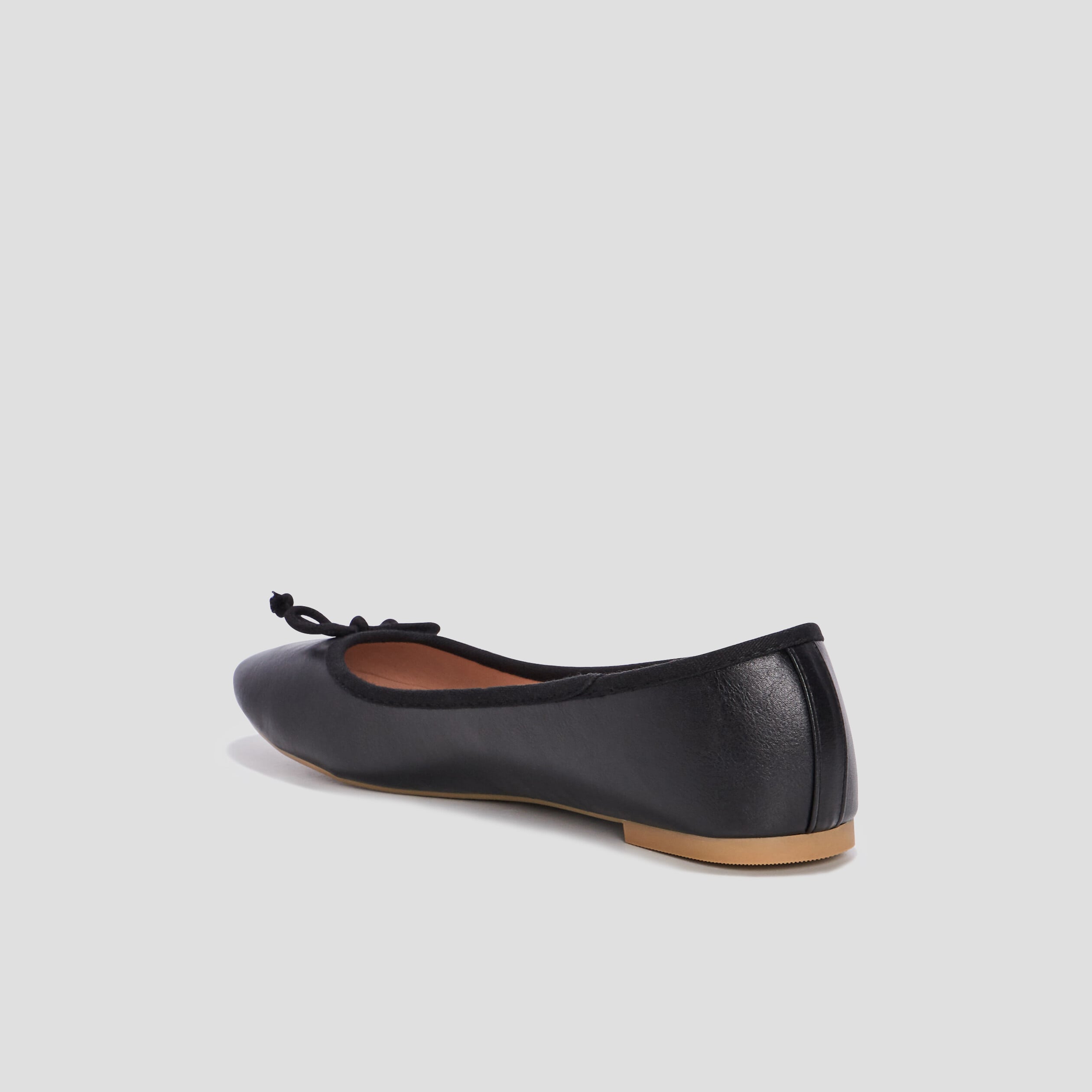 Ballerines plates avec noeuds noir femme