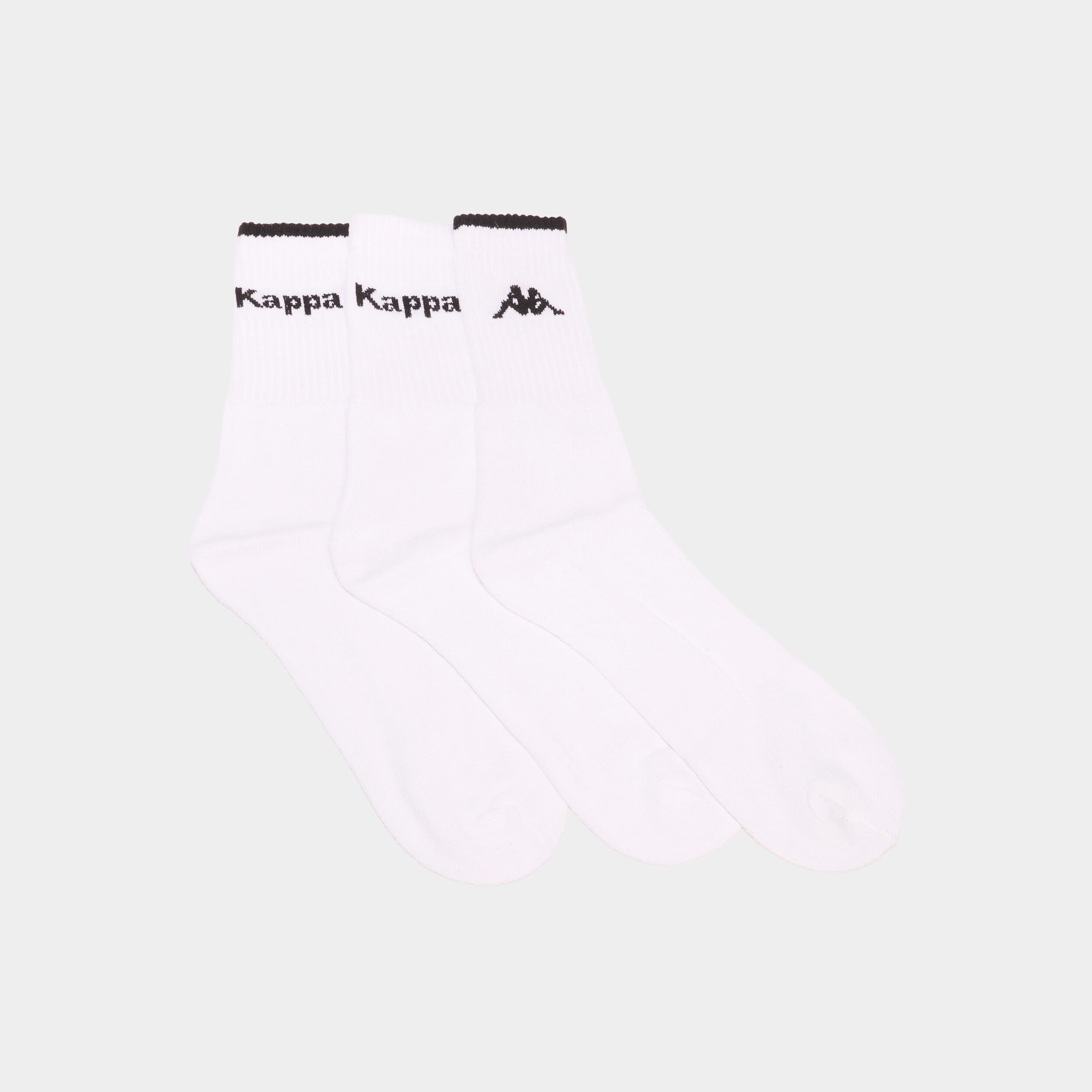 Lot 3 paires chaussettes sport Kappa blanc homme