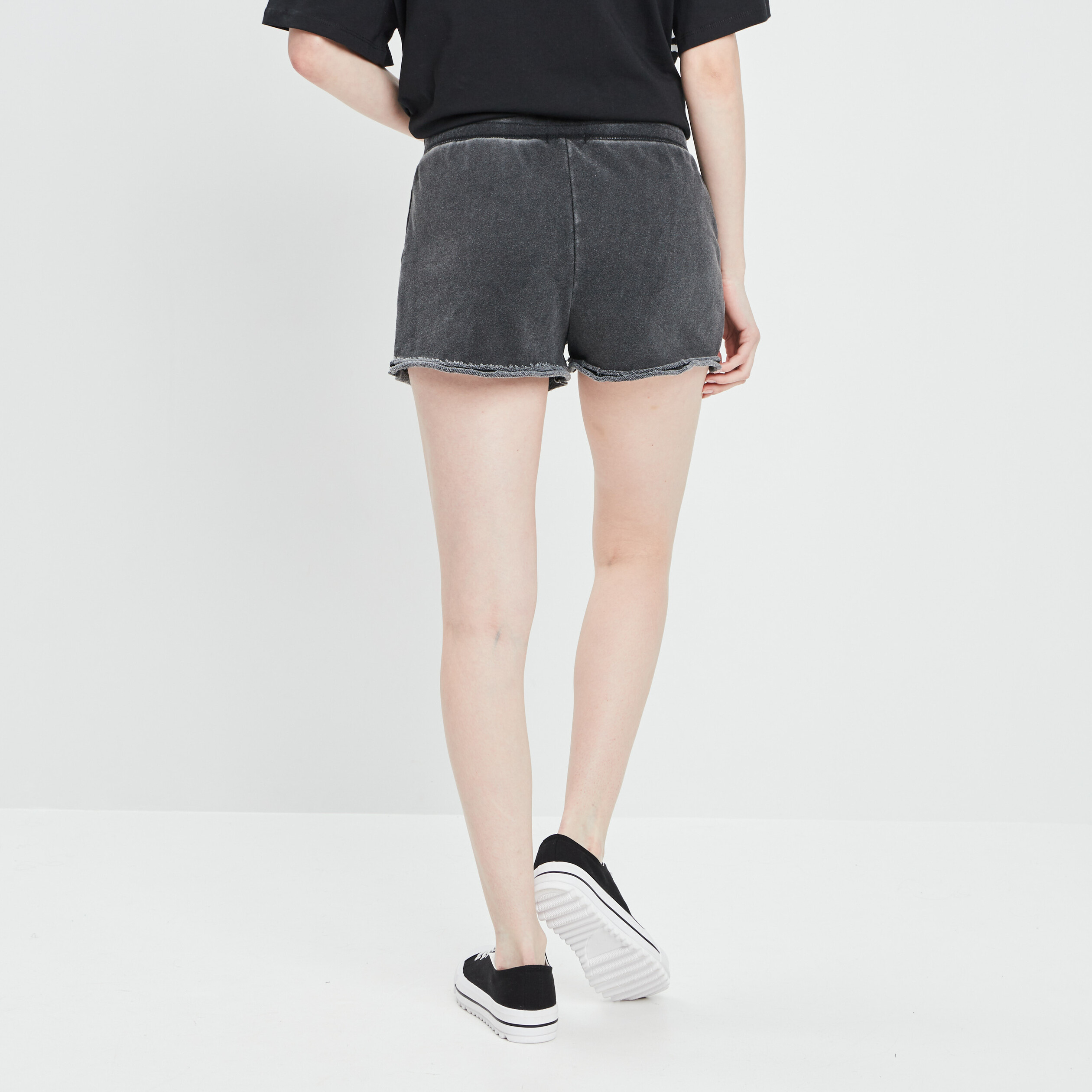 Short ajustable noir femme