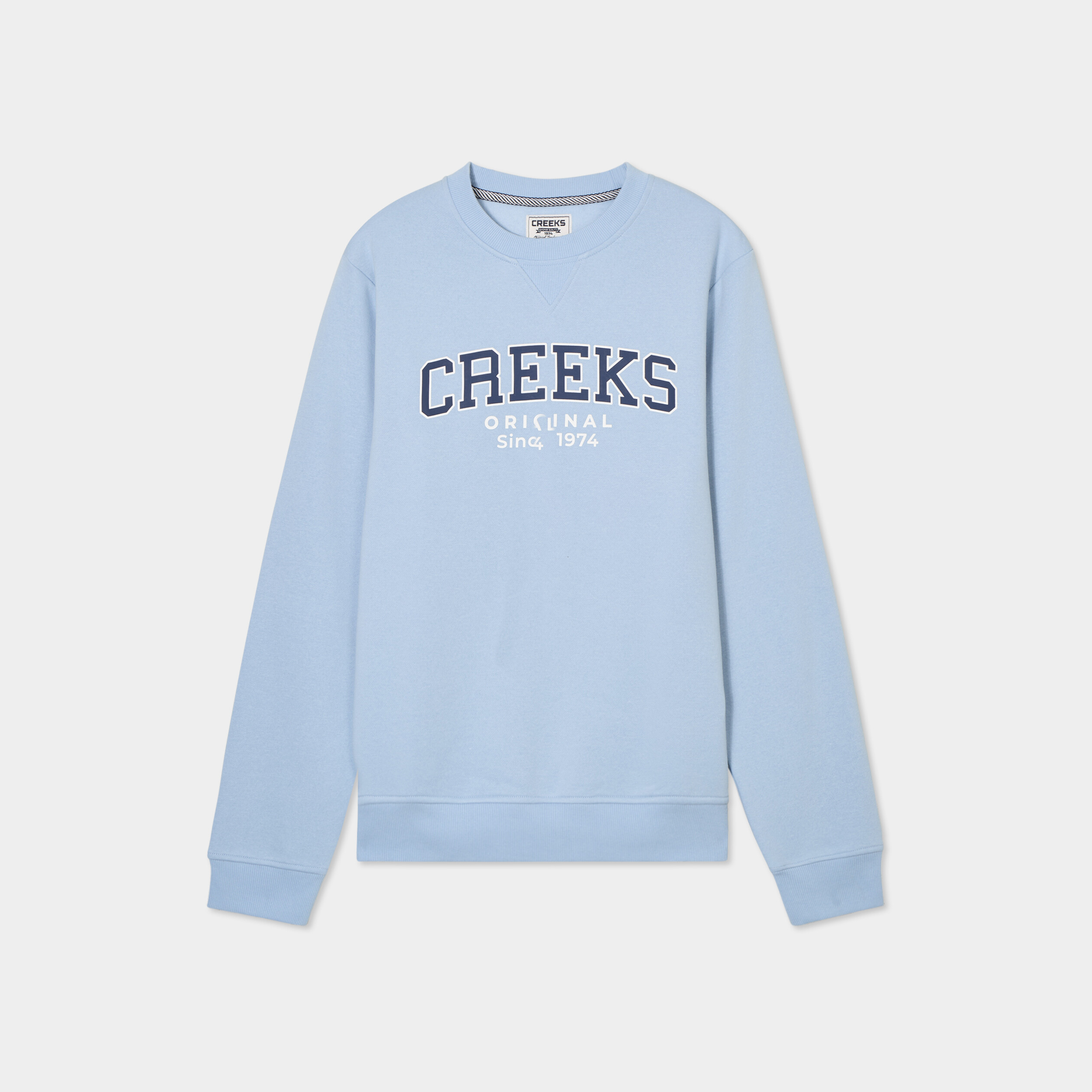 sweat a col rond creeks bleu ciel homme Sweat à col rond Creeks bleu ciel homme