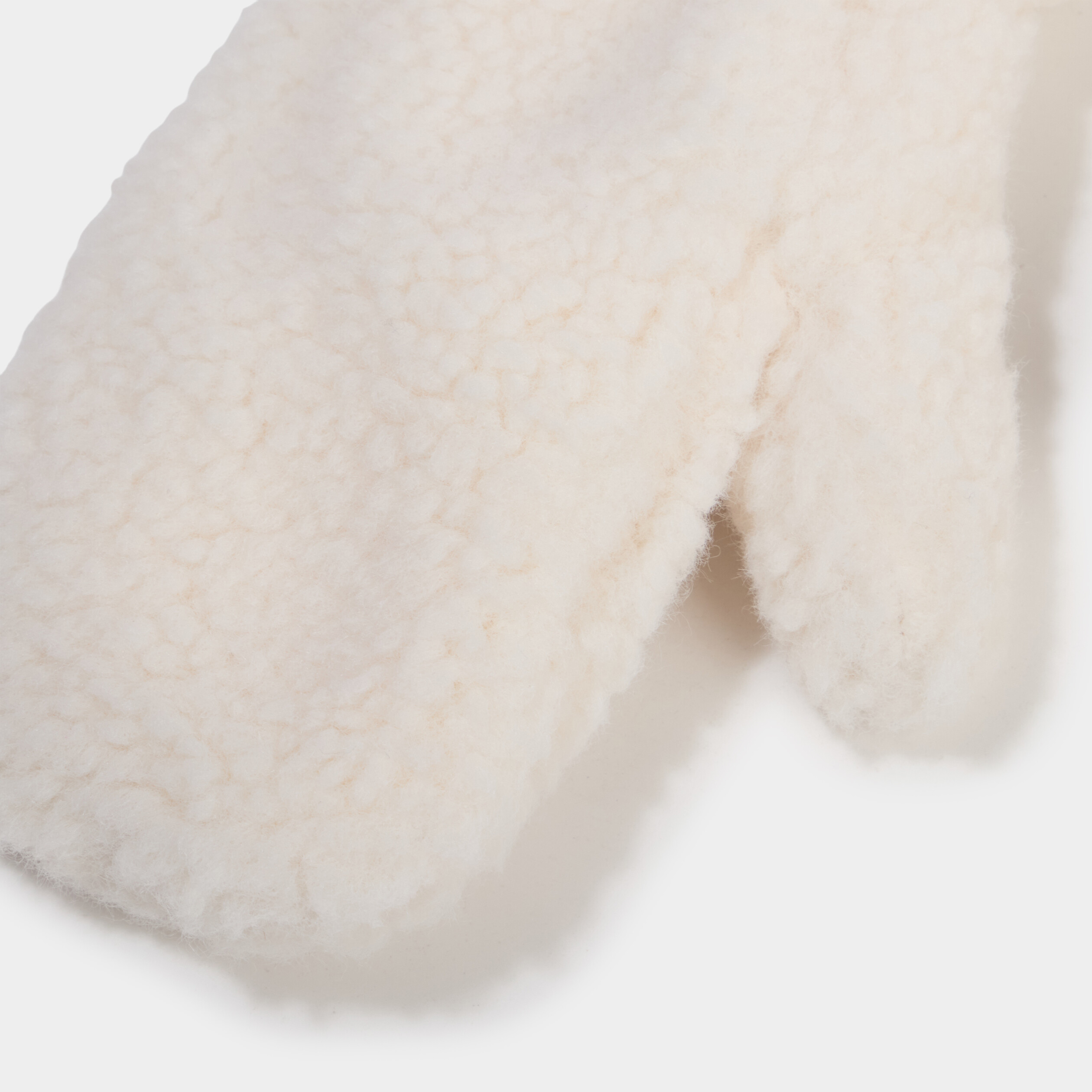 Mouffles effet polaire ivoire fille