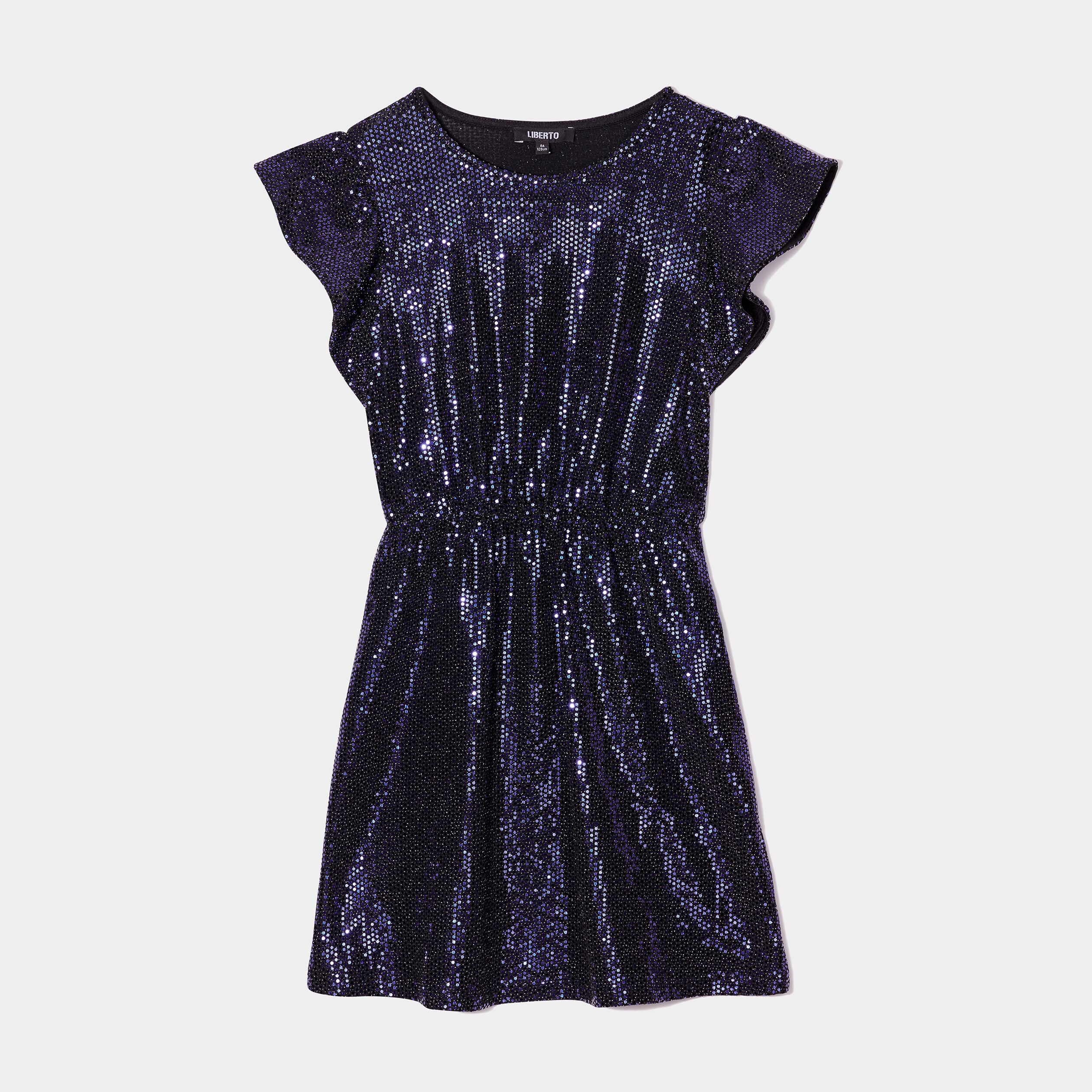robe a sequins et volants liberto bleu marine fille Robe à sequins et volants Liberto bleu marine fille