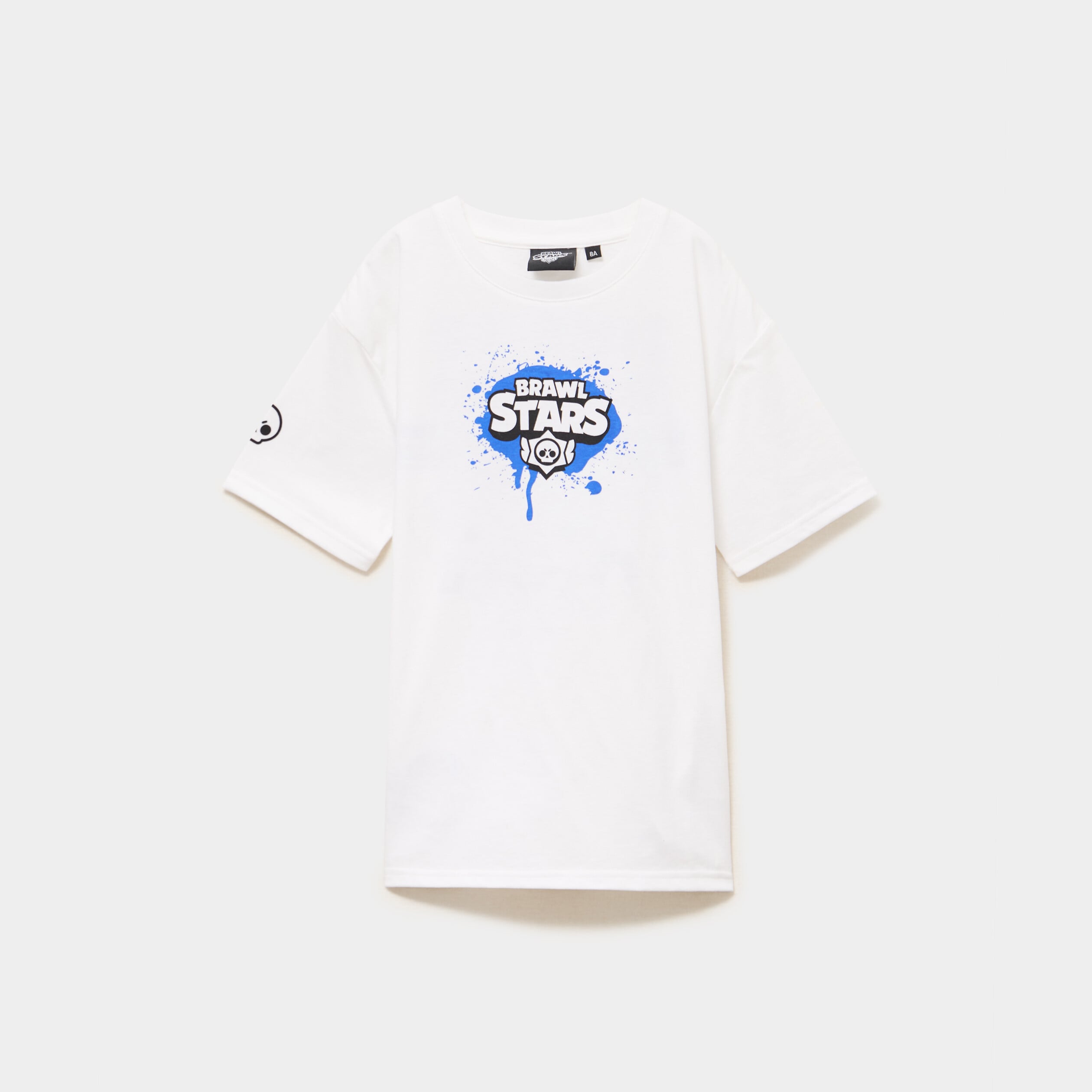 T-shirt col rond coton Brawl Stars blanc gar&ccedil;on