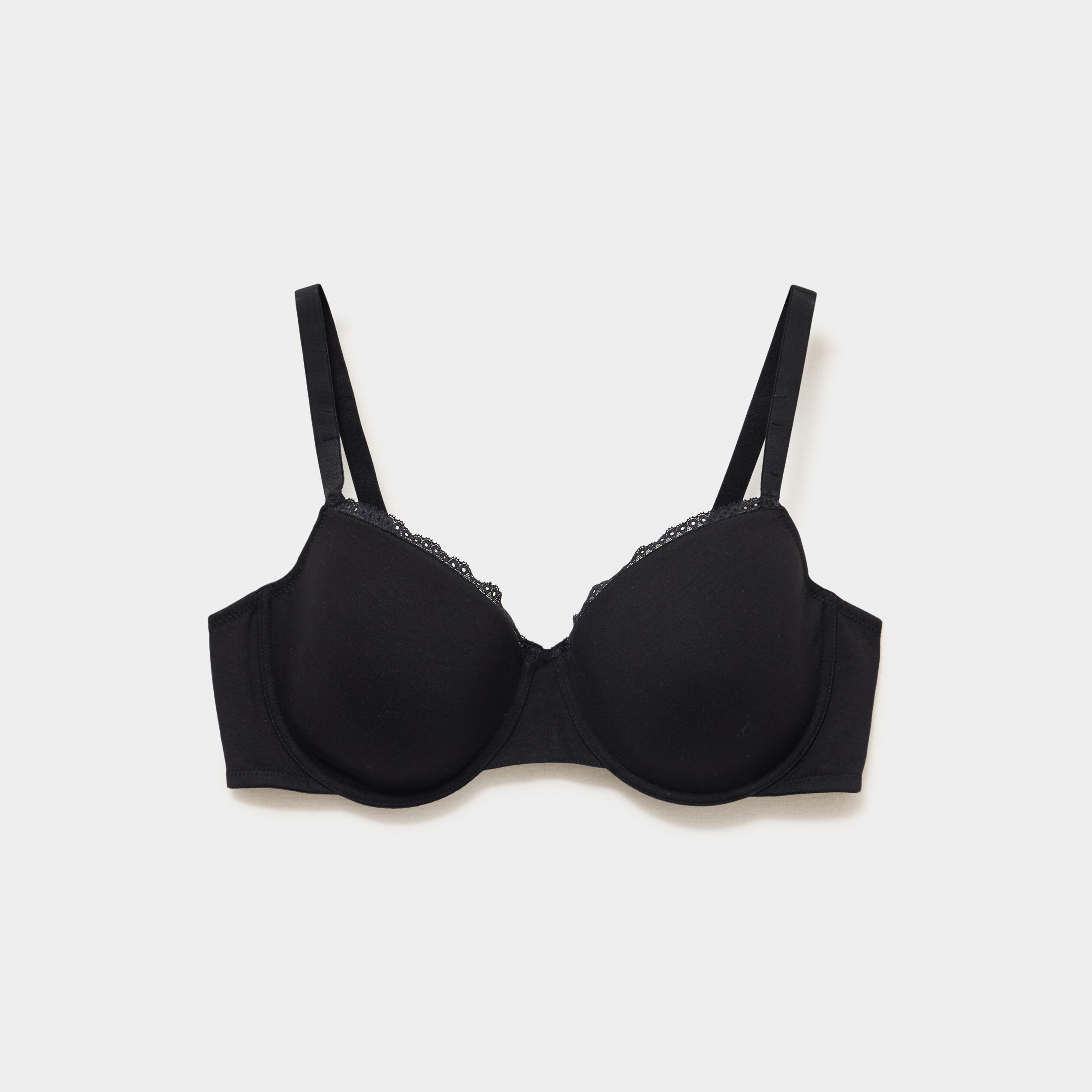 Soutien-gorge corbeille embo&icirc;tant noir femme grande taille
