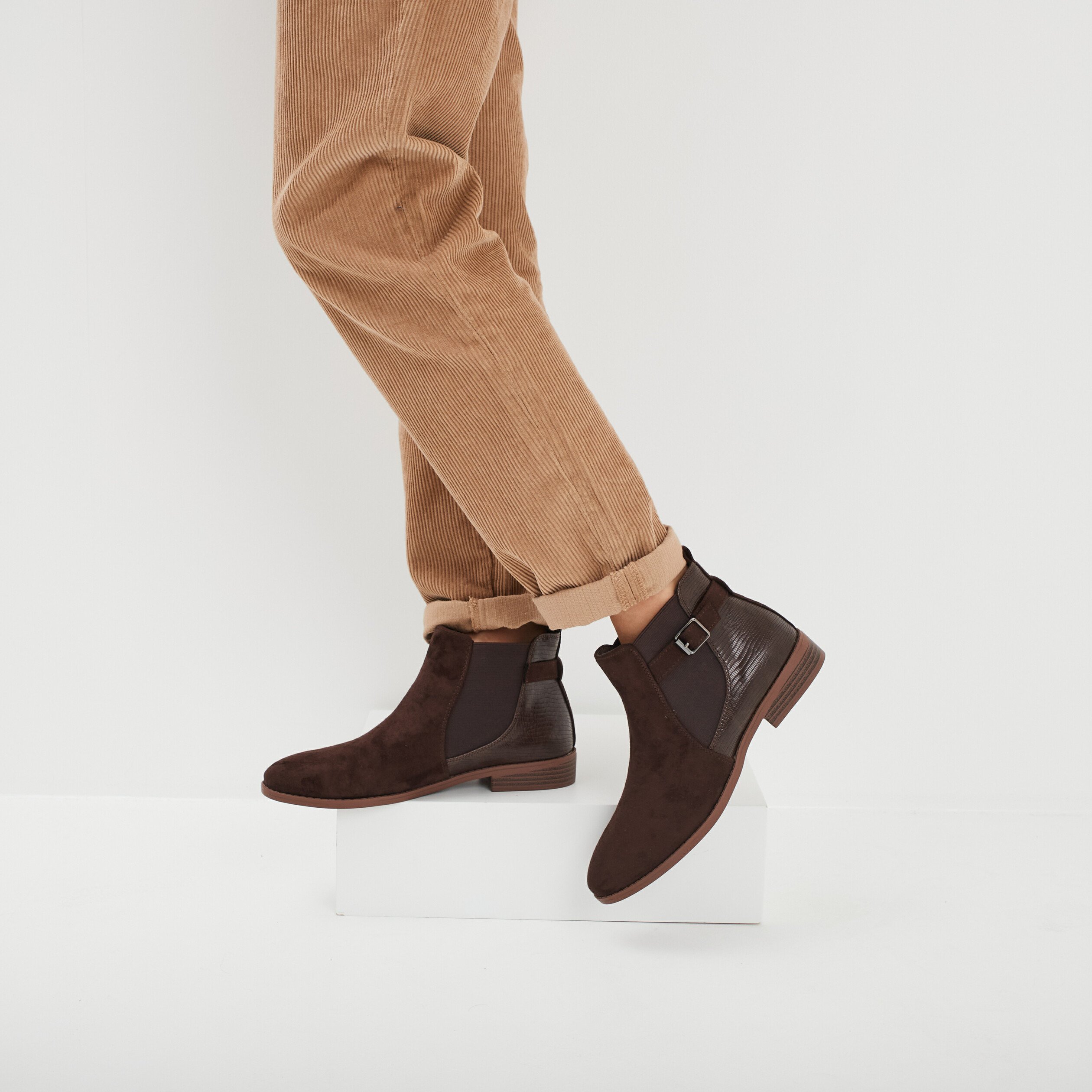 Bottines femme marron foncé outlet