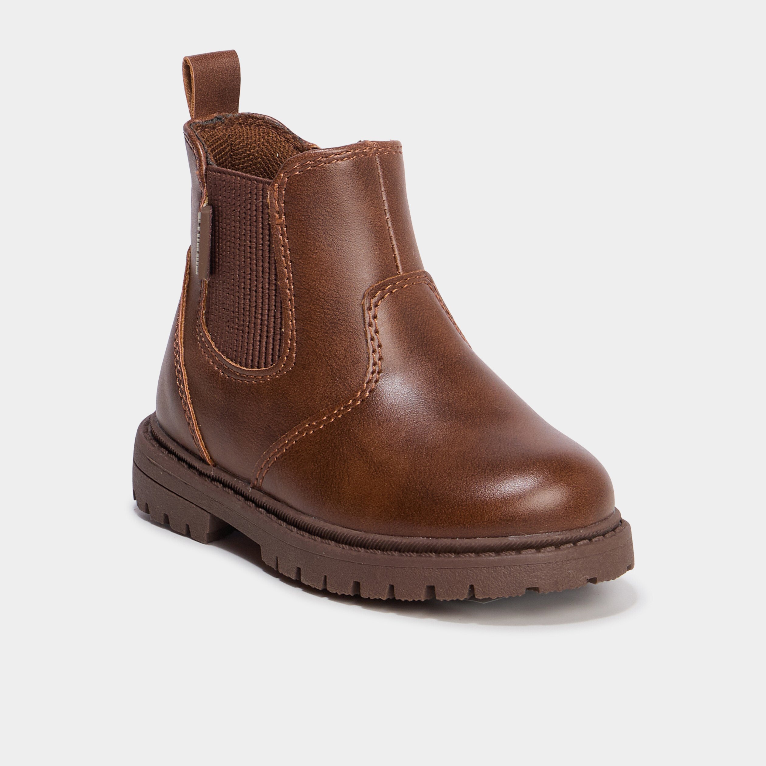 Bottines chelsea crantées Liberto marron bébé garçon La Halle