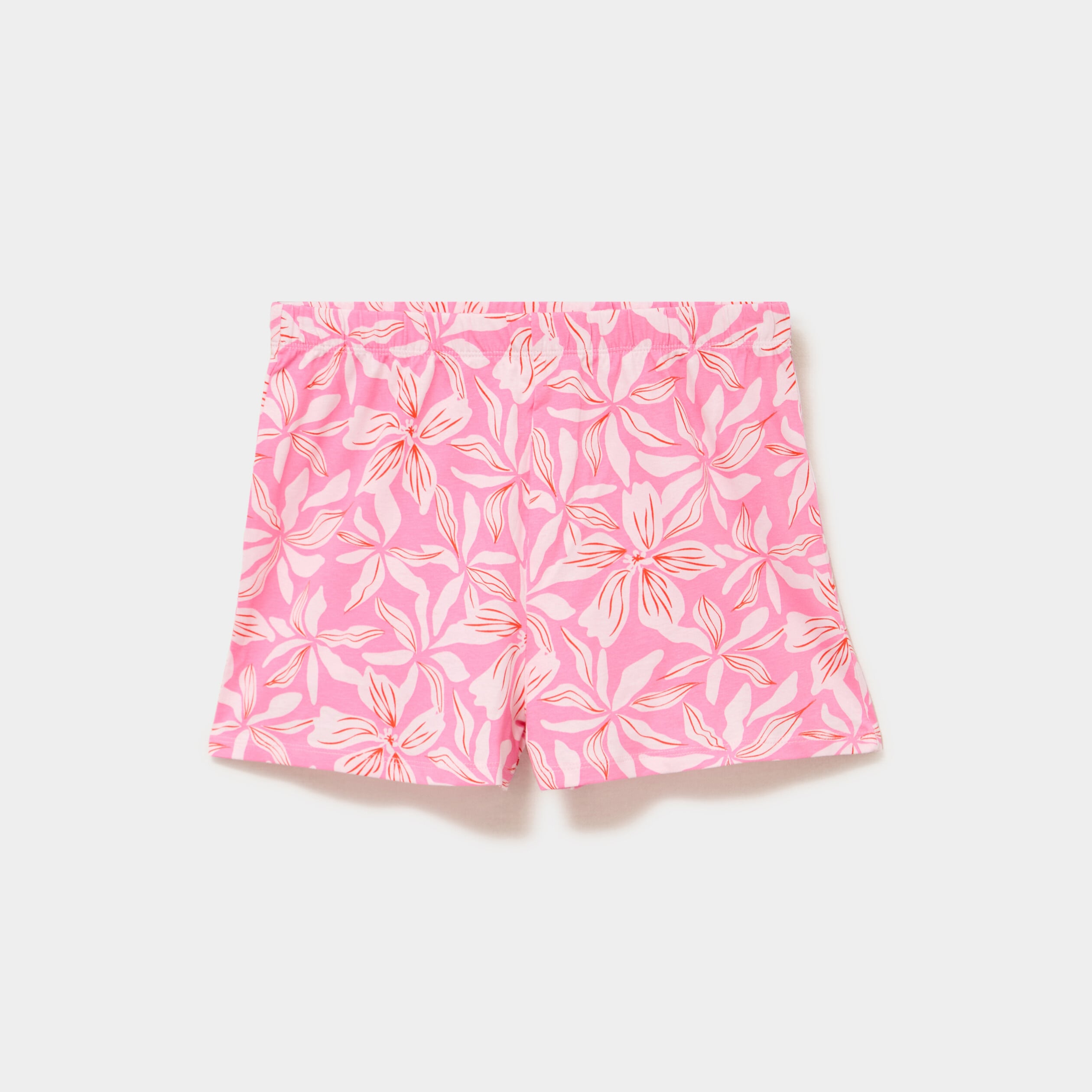 Bas de pyjama short coton rose femme