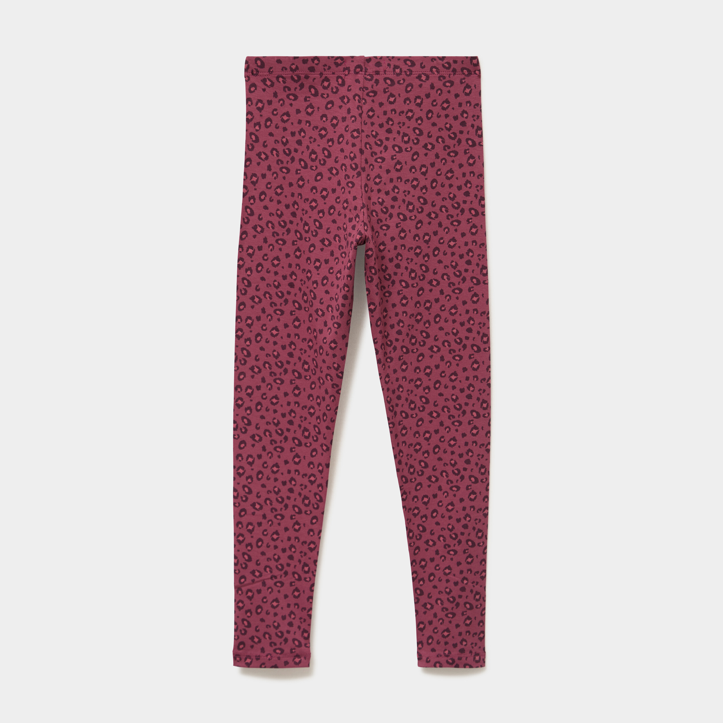 Legging taille &eacute;lastiqu&eacute;e coton bordeaux fille