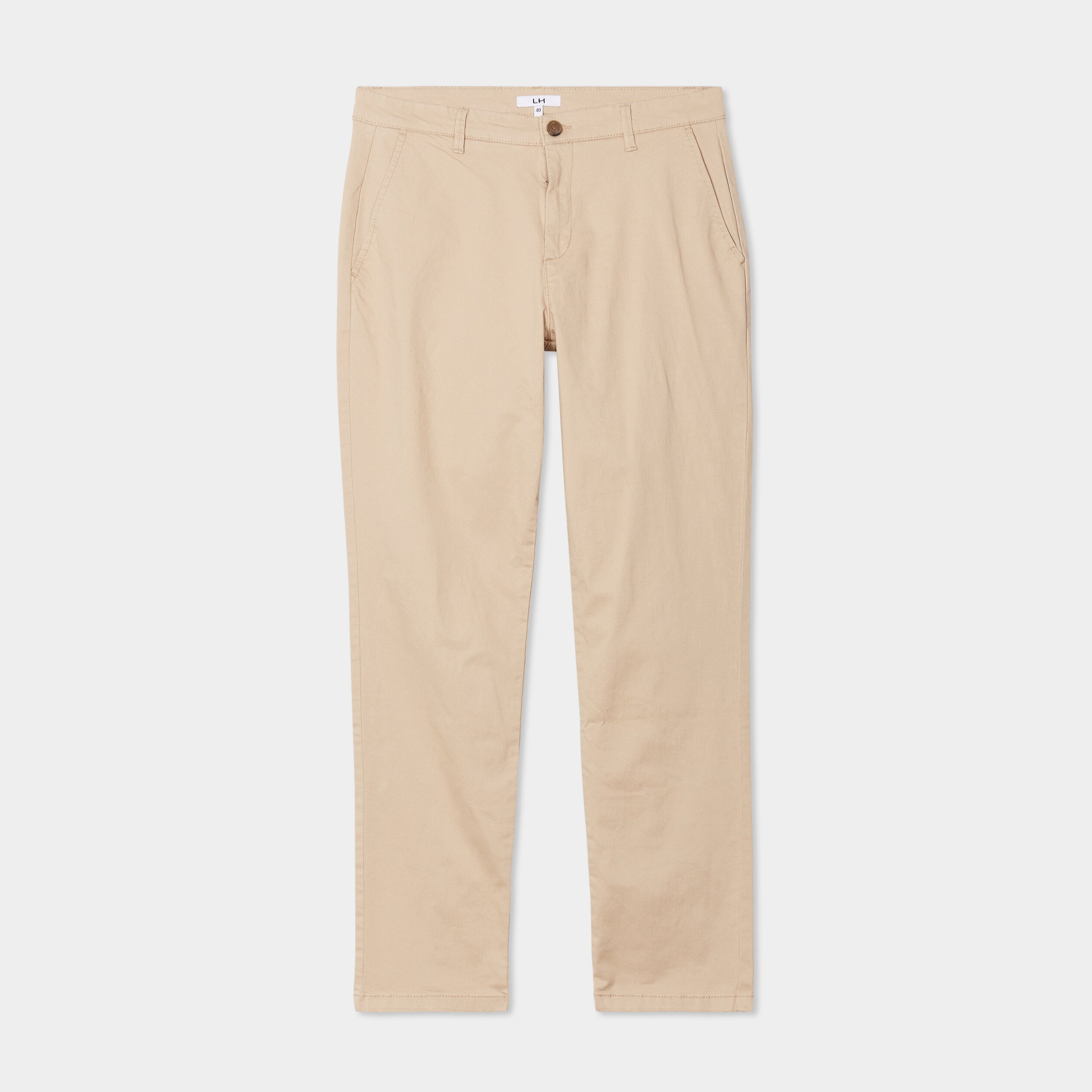 pantalon chino droit stretch sable homme Pantalon chino droit stretch sable homme