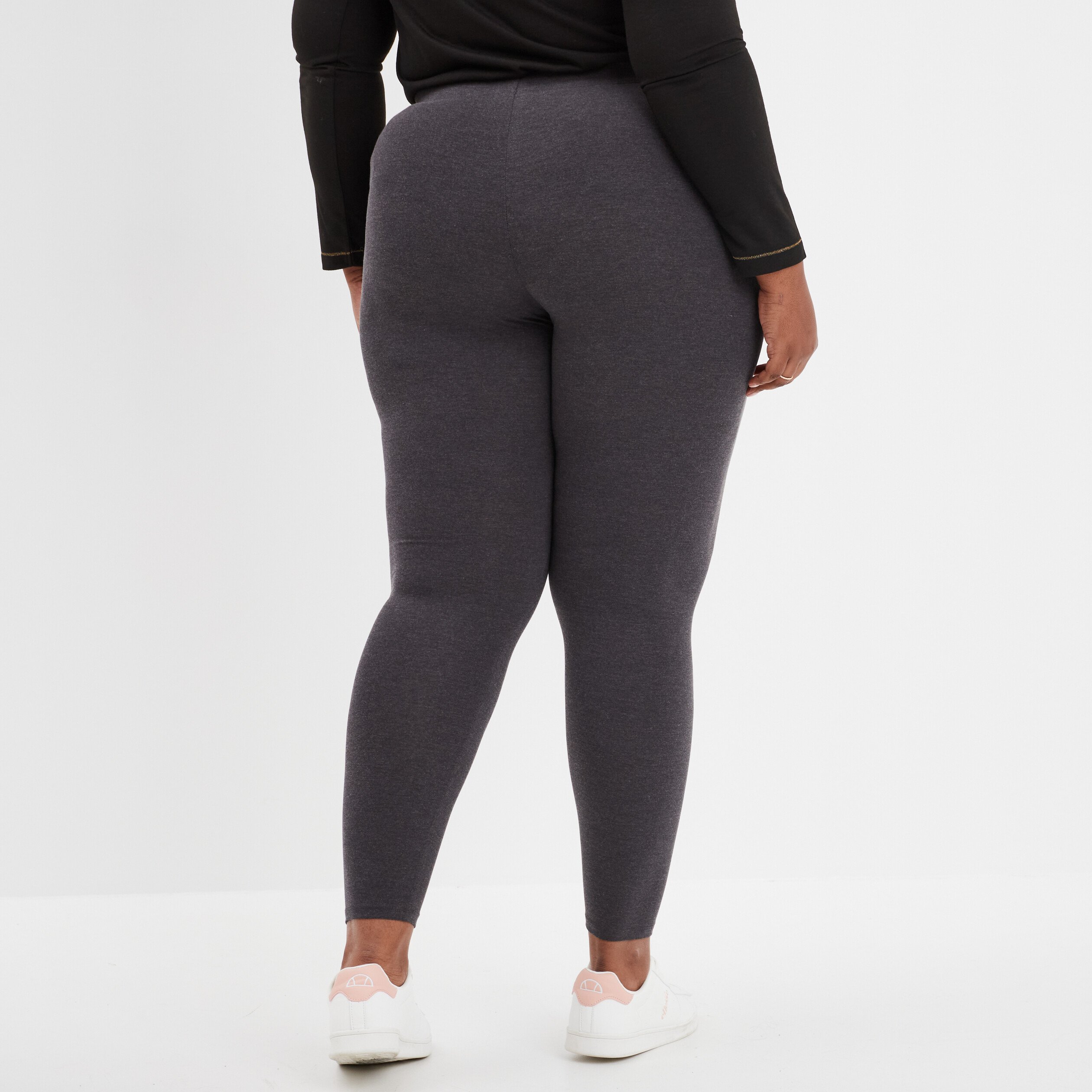 Legging gris foncé femme grande taille