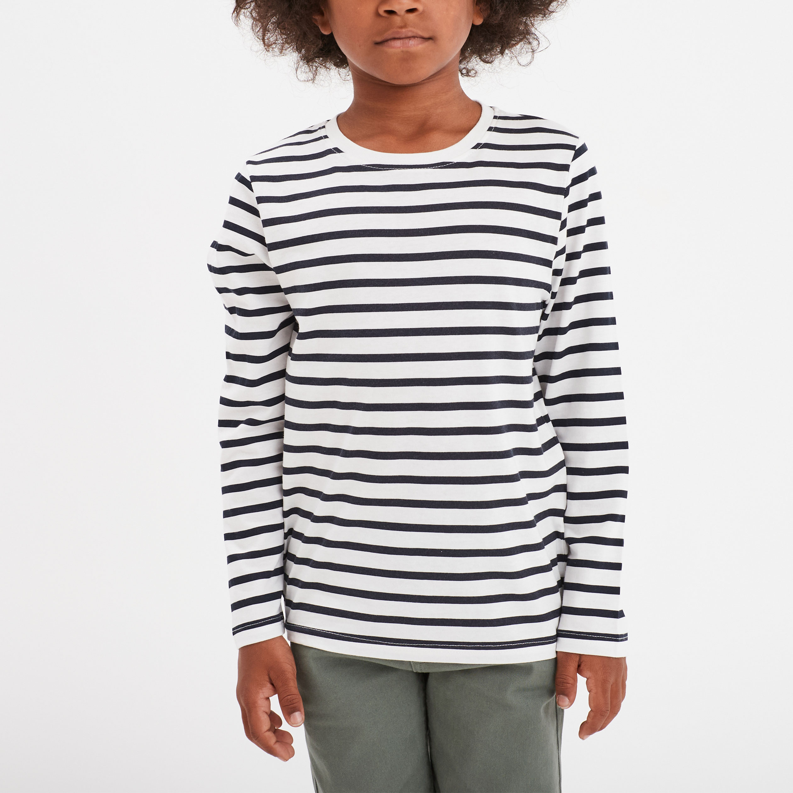 t shirt manches longues coton ecru garcon T-shirt manches longues coton ecru garçon