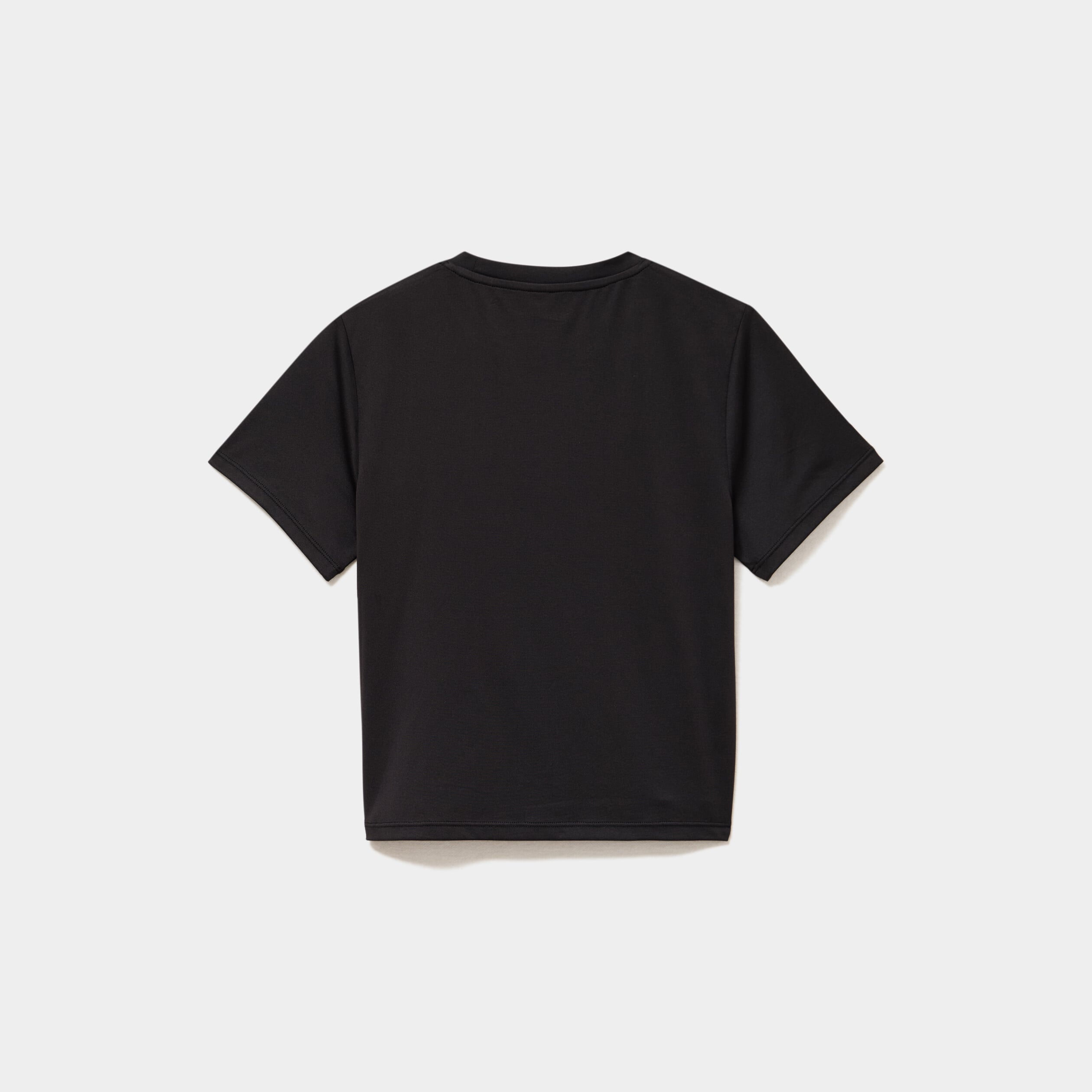 T-shirt ajust&eacute; manches courtes noir fille