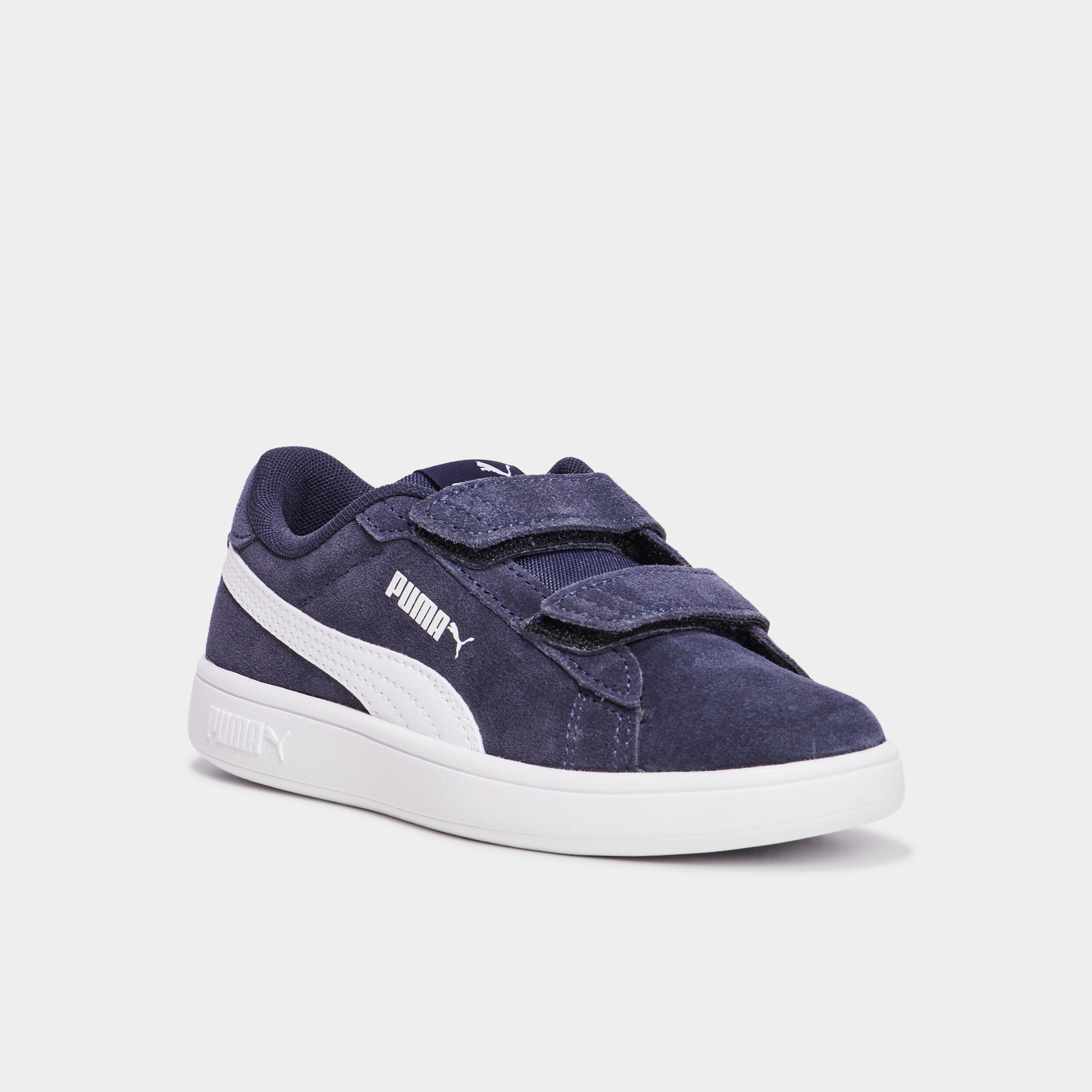 tennis basses en cuir puma smash bleu marine garcon Tennis basses en cuir Puma Smash bleu marine garçon