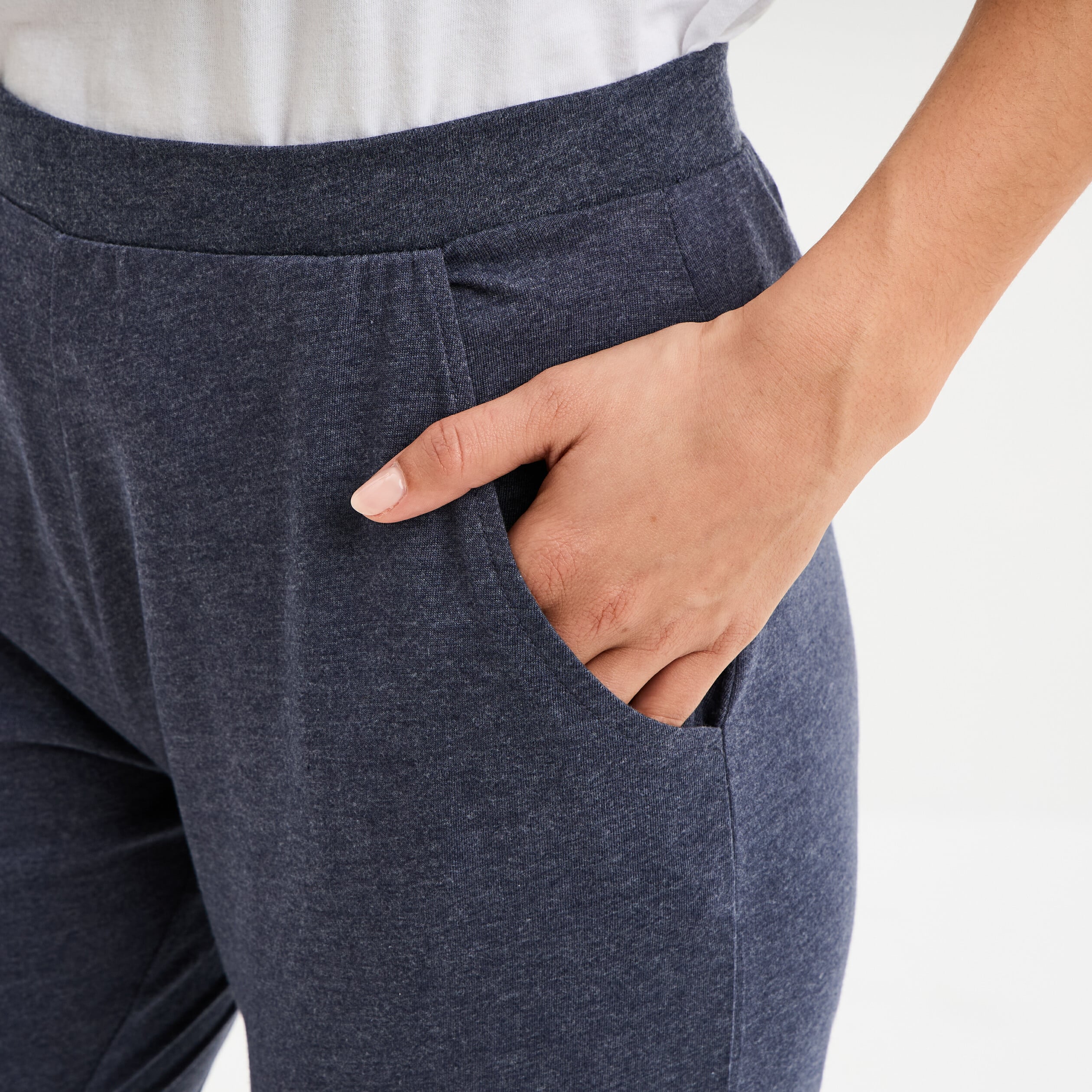 Pantalon de pyjama ajust&eacute; bleu femme