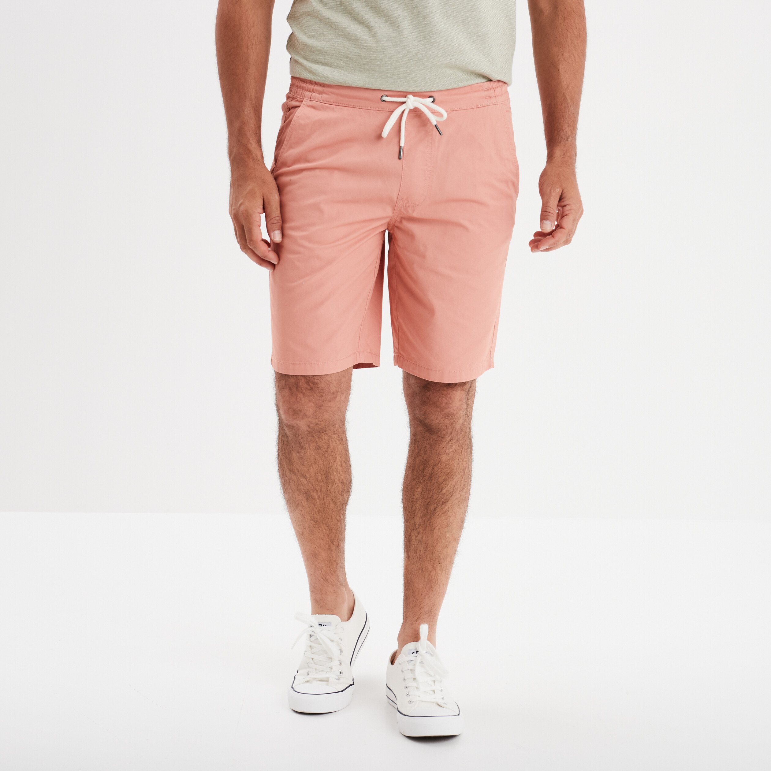 short chino avec cordon creeks rouge clair homme Short chino avec cordon Creeks rouge clair homme