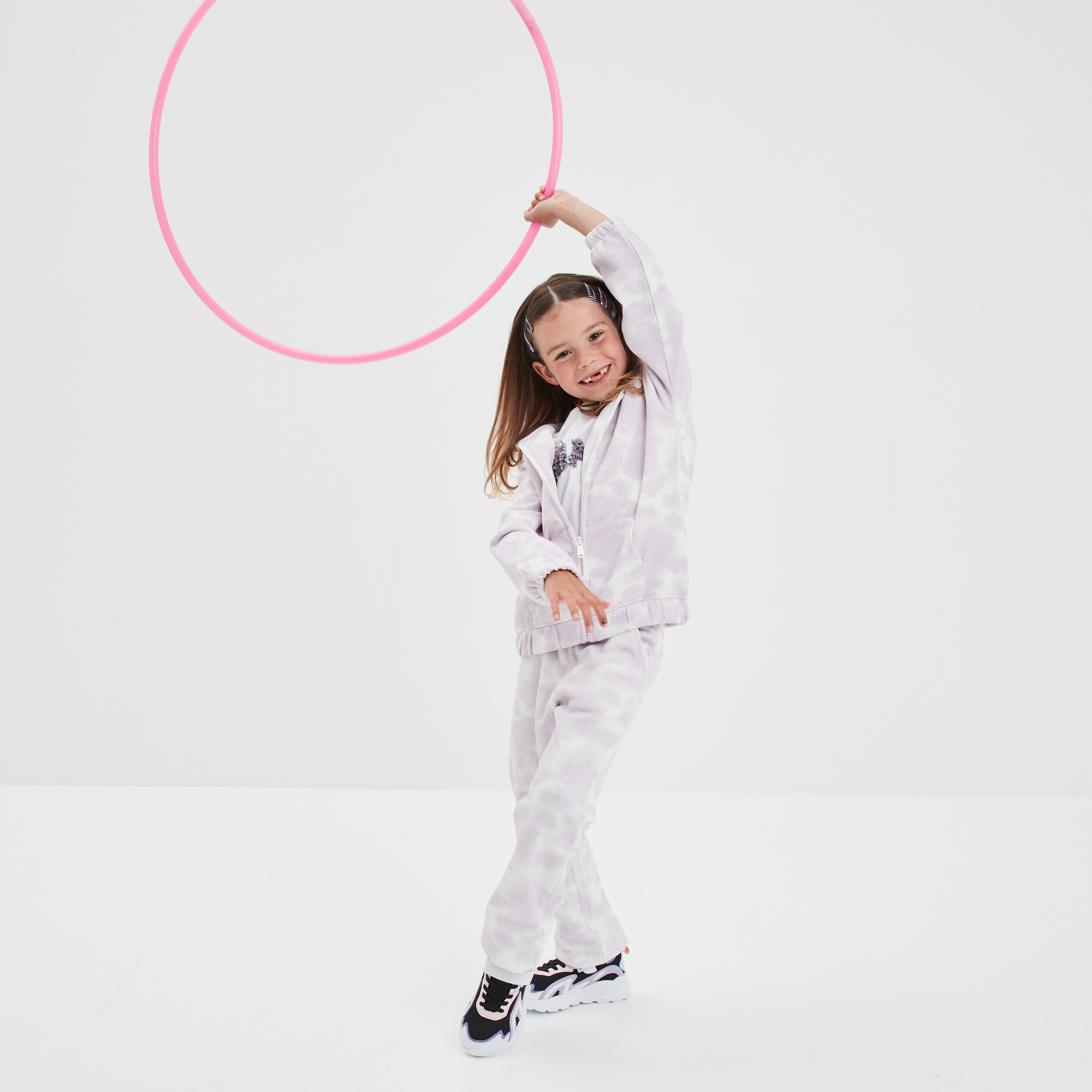Pantalon de jogging droit molleton ecru fille
