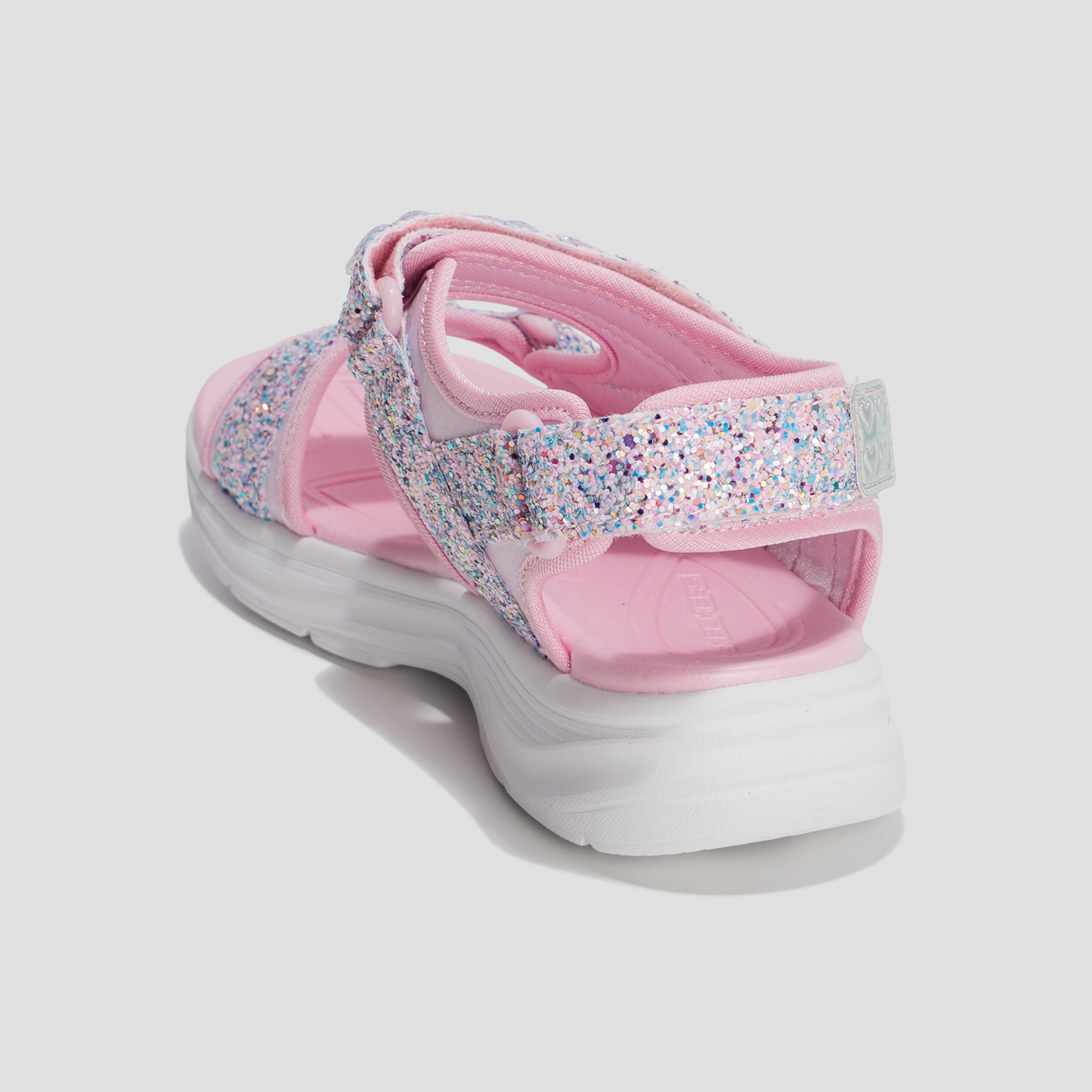 sandales a scratchs lumineuses skechers rose clair fille Sandales à scratchs lumineuses Skechers rose clair fille