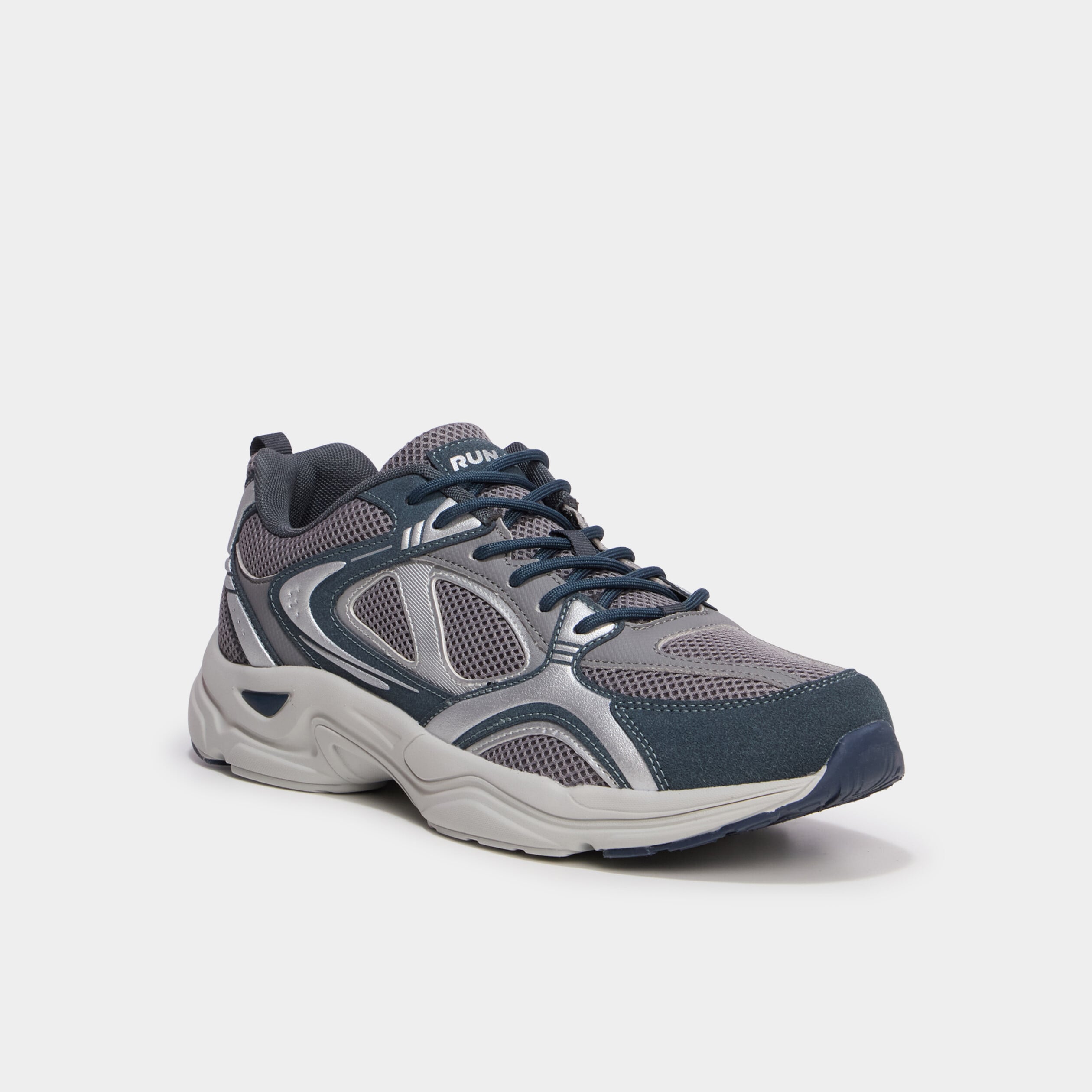 Baskets running lacets &eacute;lastiqu&eacute;s bleu homme