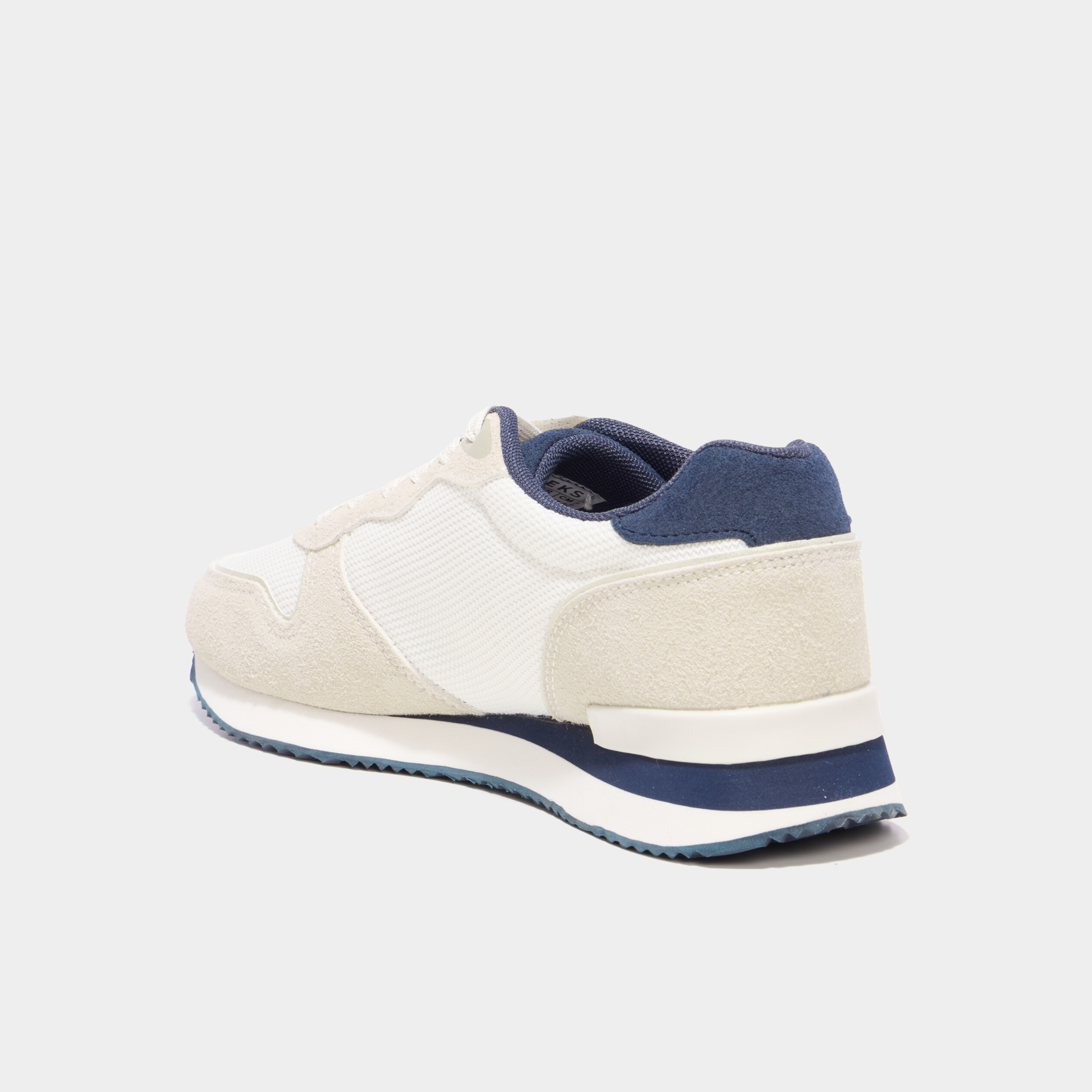 Baskets bi-mati&egrave;re &agrave; lacets Creeks gris clair femme