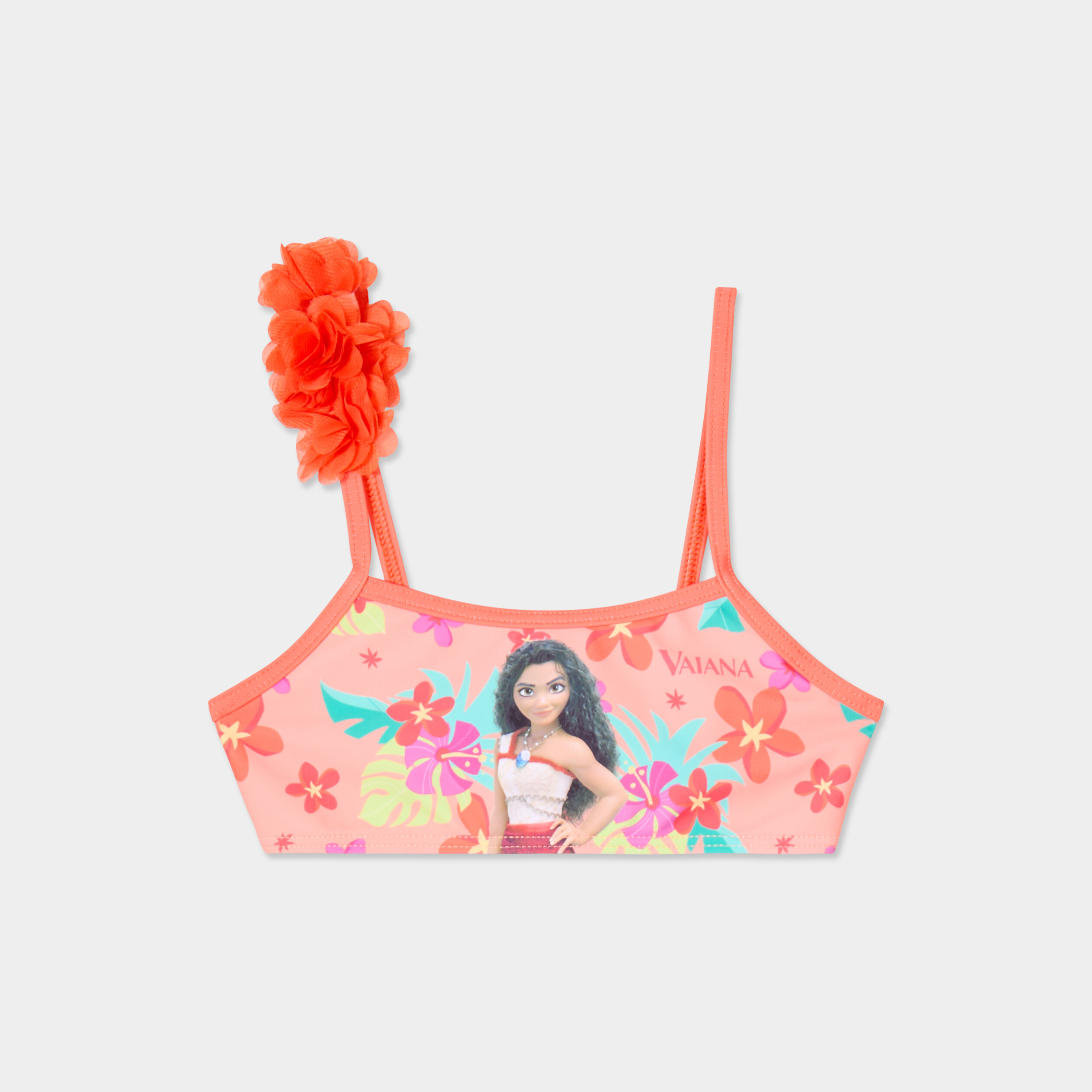 Maillot de bain 2 pi&egrave;ces Vaiana orange clair fille