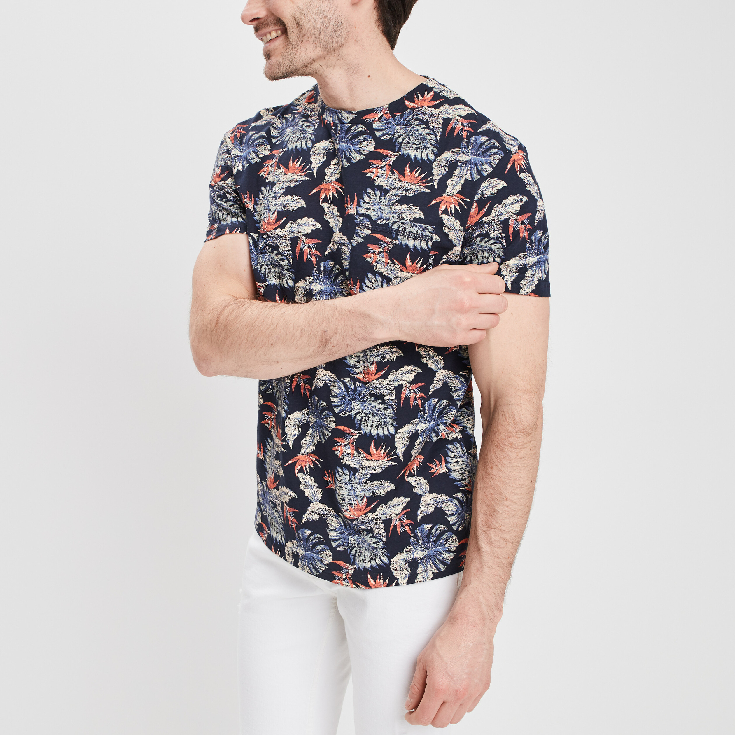 T-shirt manches courtes Creeks bleu marine homme
