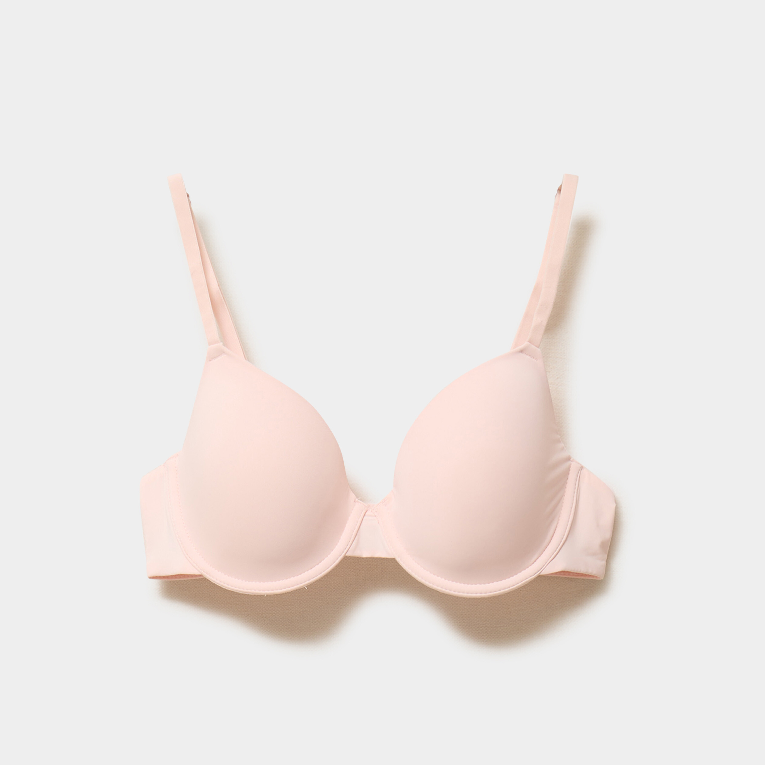 Soutien-gorge corbeille padd&eacute; microfibre rose clair femme