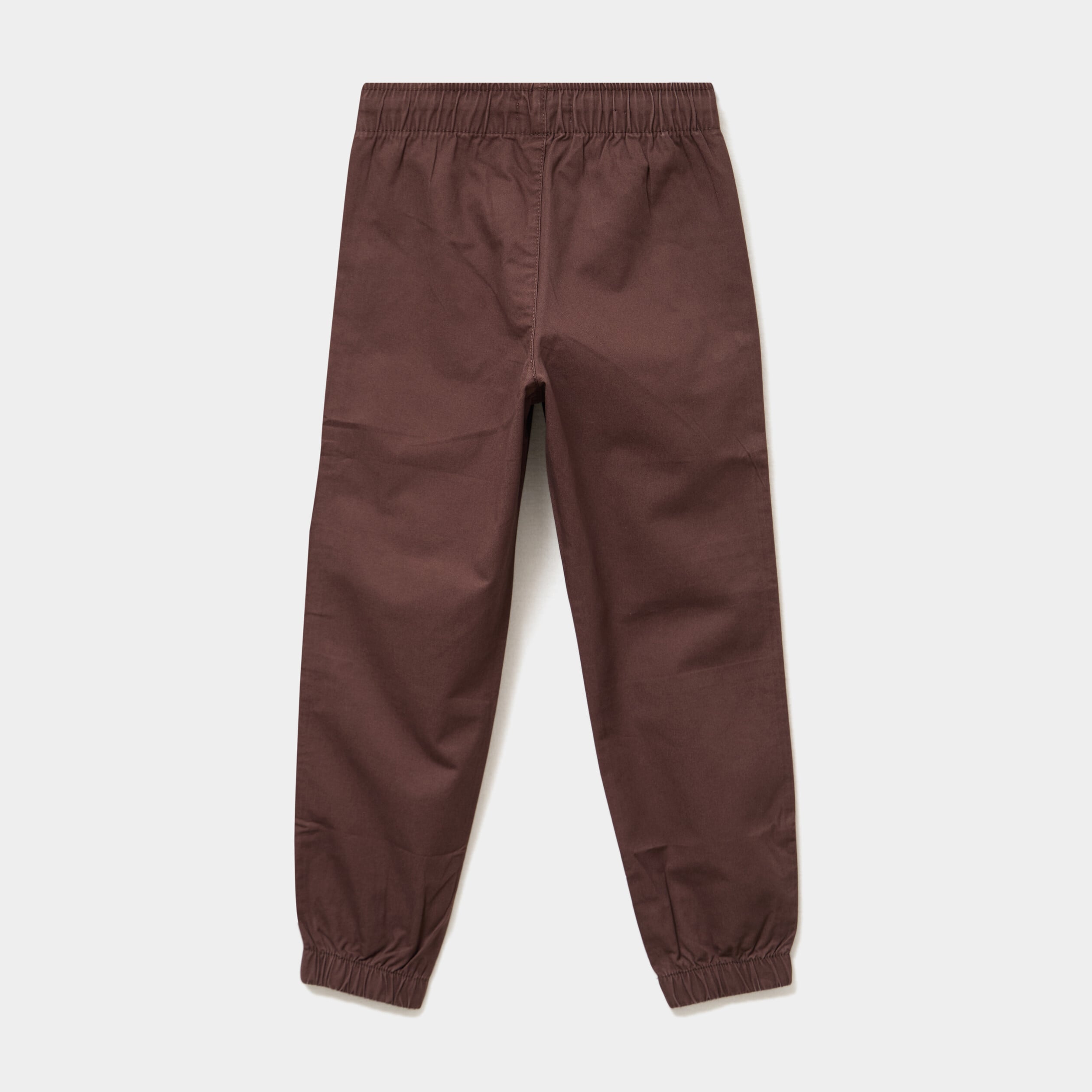 Pantalon battle taille &eacute;lastiqu&eacute;e coton marron fonc&eacute; gar&ccedil;on