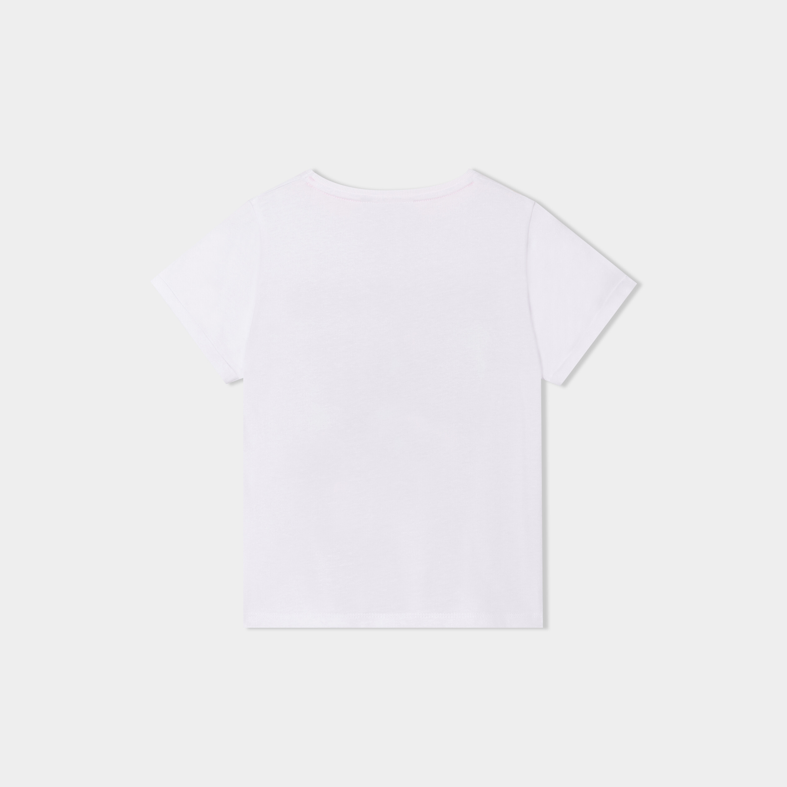 t shirt col rond manches courtes stitch blanc fille T-shirt col rond manches courtes Stitch blanc fille