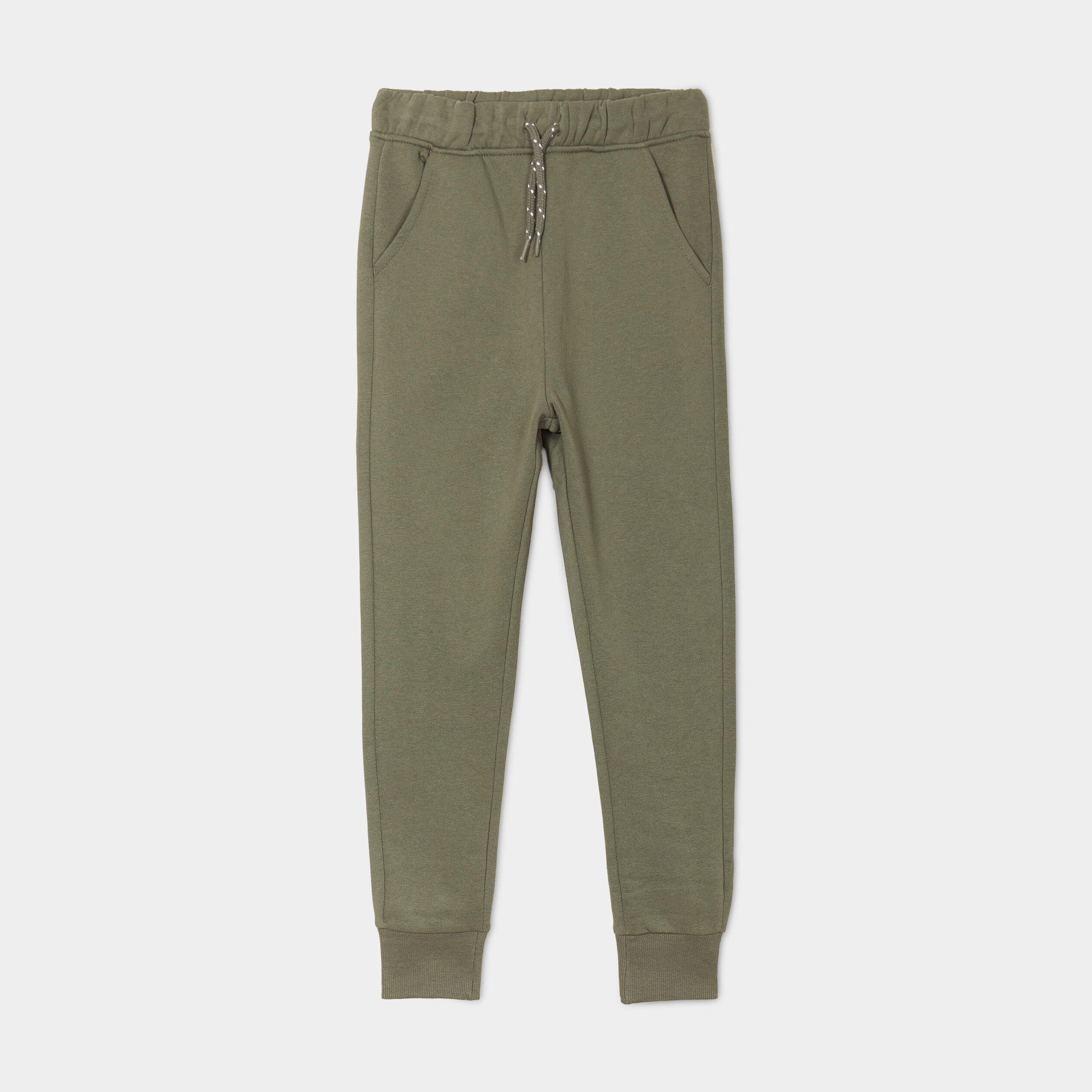 pantalon de jogging taille elastiquee vert kaki garcon Pantalon de jogging taille élastiquée vert kaki garçon