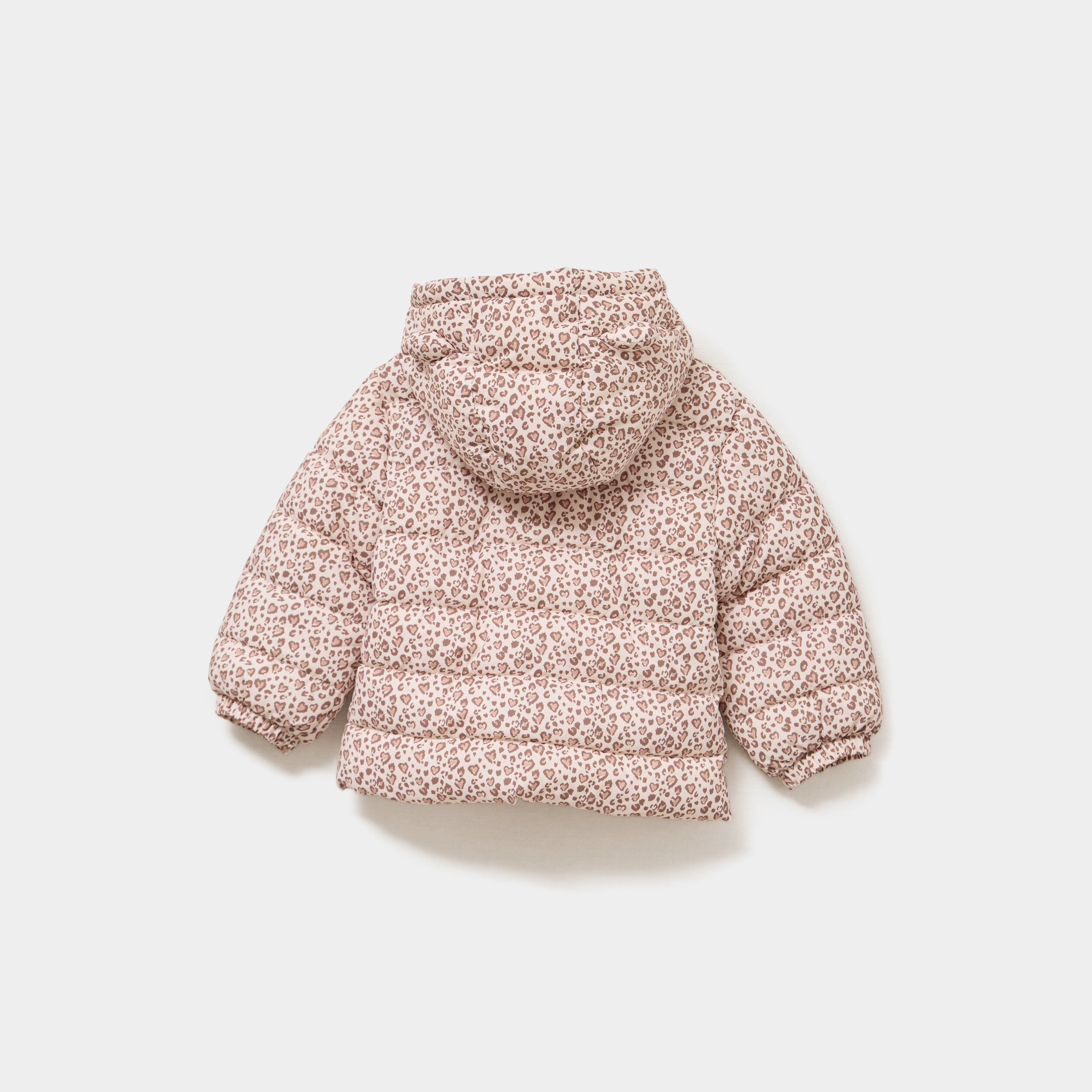 doudoune a capuche poignets elastiques creme bebef Doudoune à capuche poignets élastiqués creme bébé fille