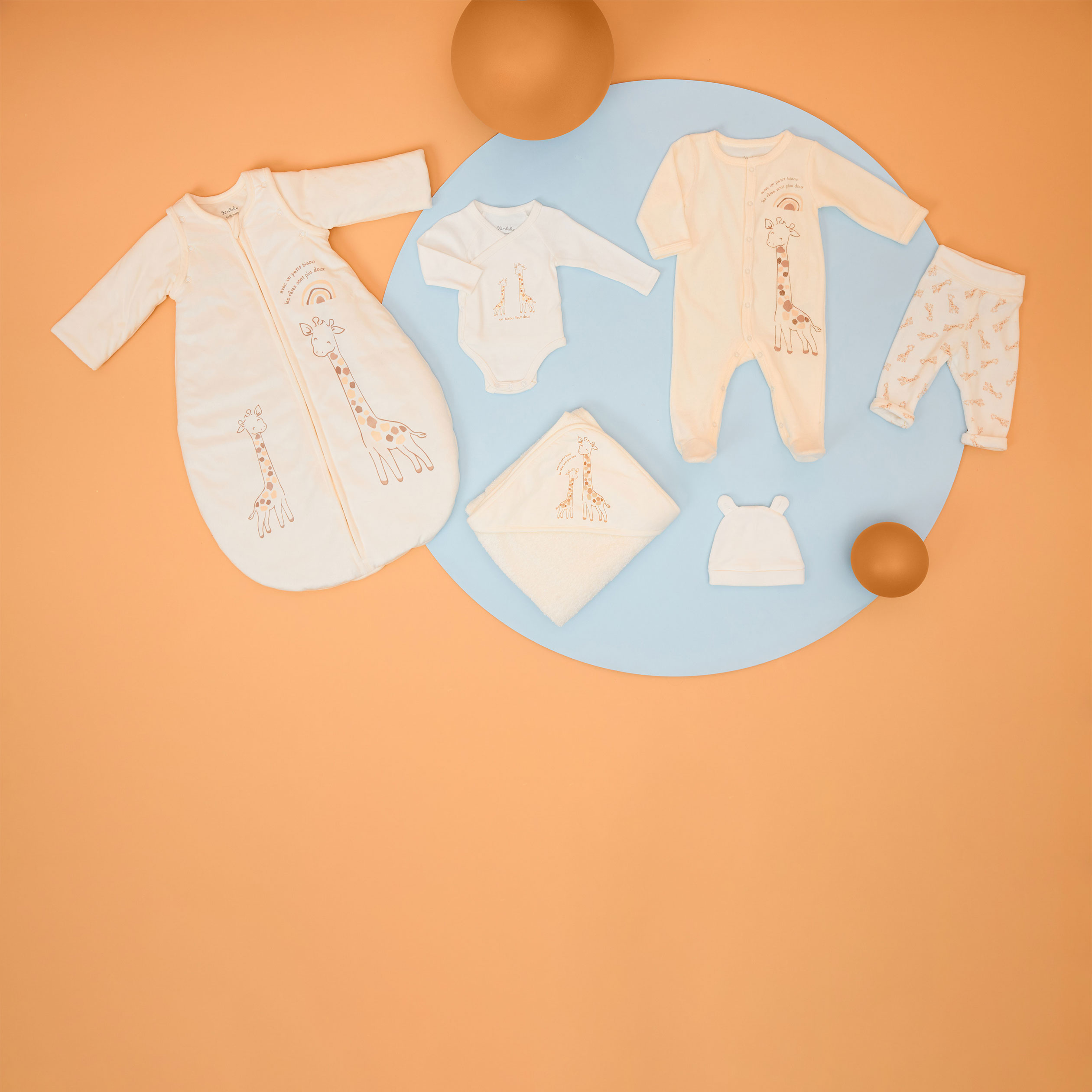 ensemble 3 pieces body legging bonnet ecru bebeg Ensemble 3 pièces body legging bonnet ecru bébé garçon