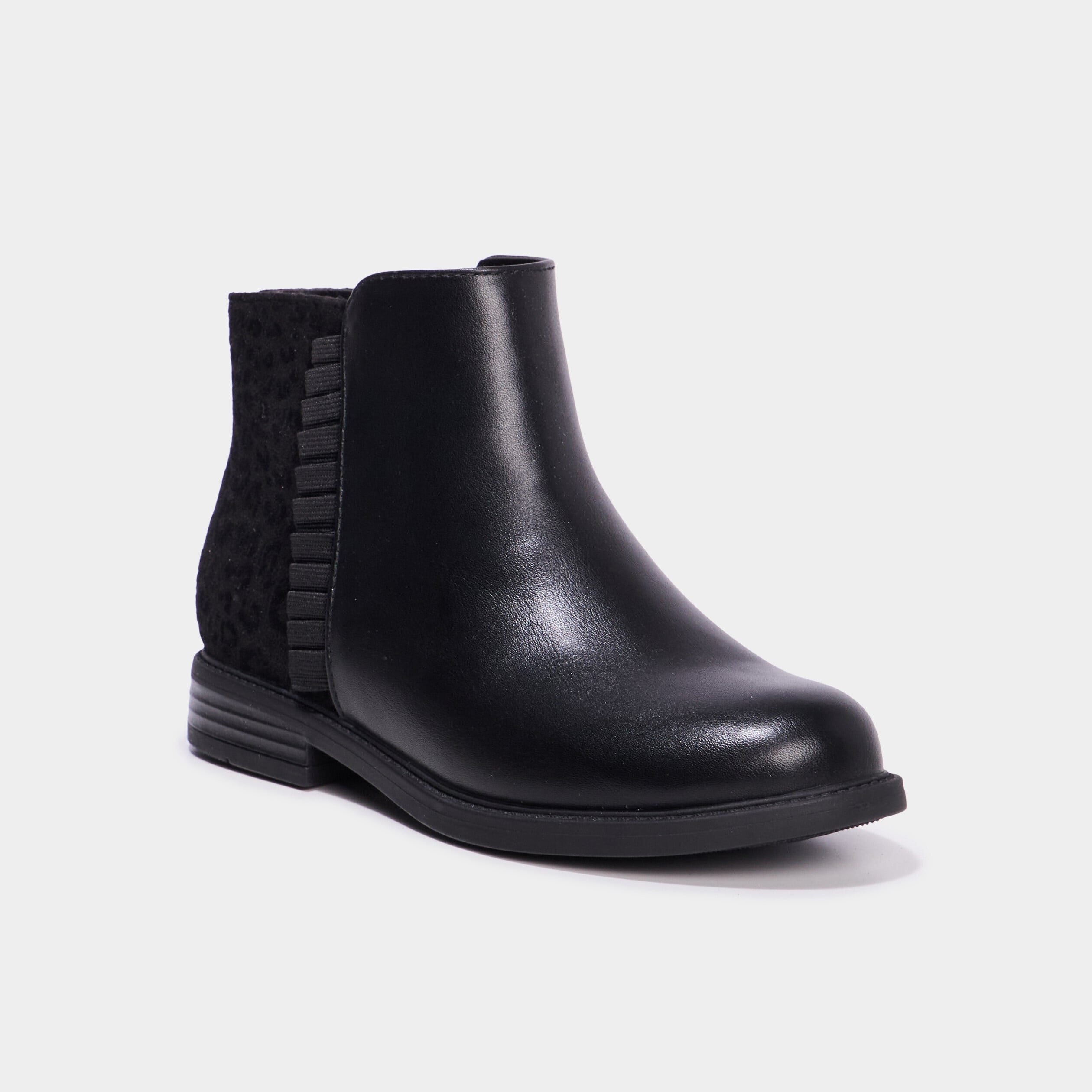 Boots chelsea plates noir fille