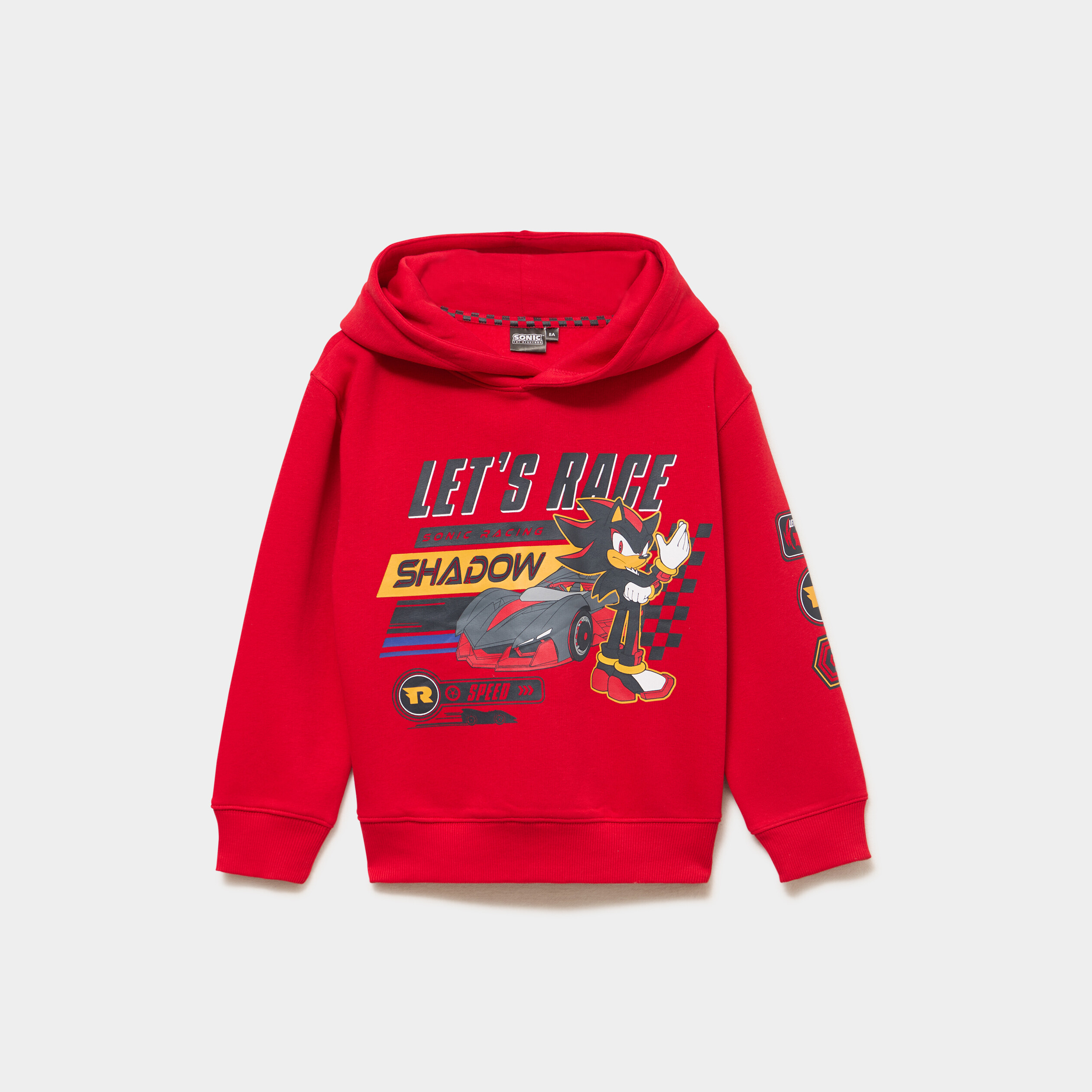 Sweat hoodie &agrave; capuche Sonic rouge gar&ccedil;on