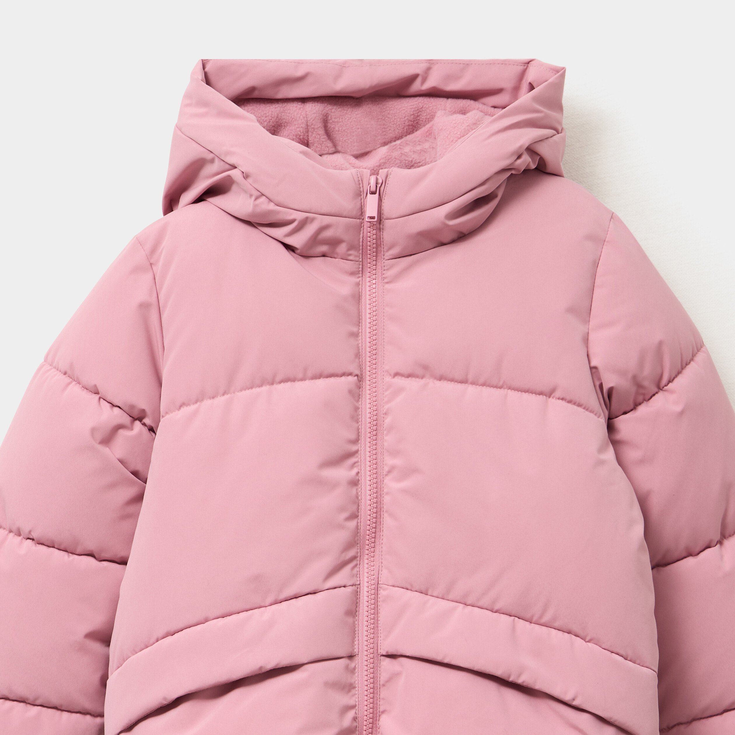 doudoune chaude a capuche vieux rose fille Doudoune chaude à capuche vieux rose fille