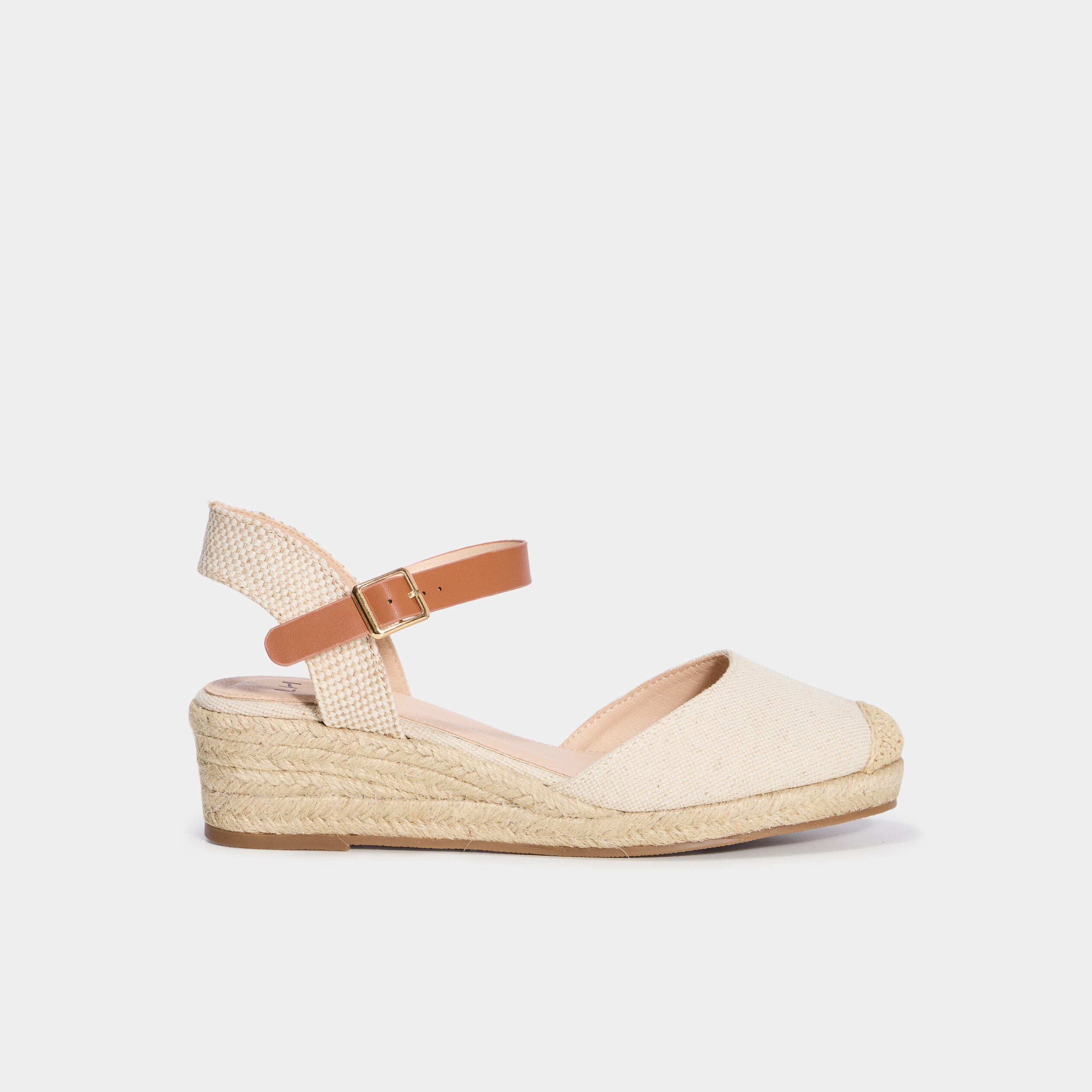 Espadrilles compensées sable femme La Halle