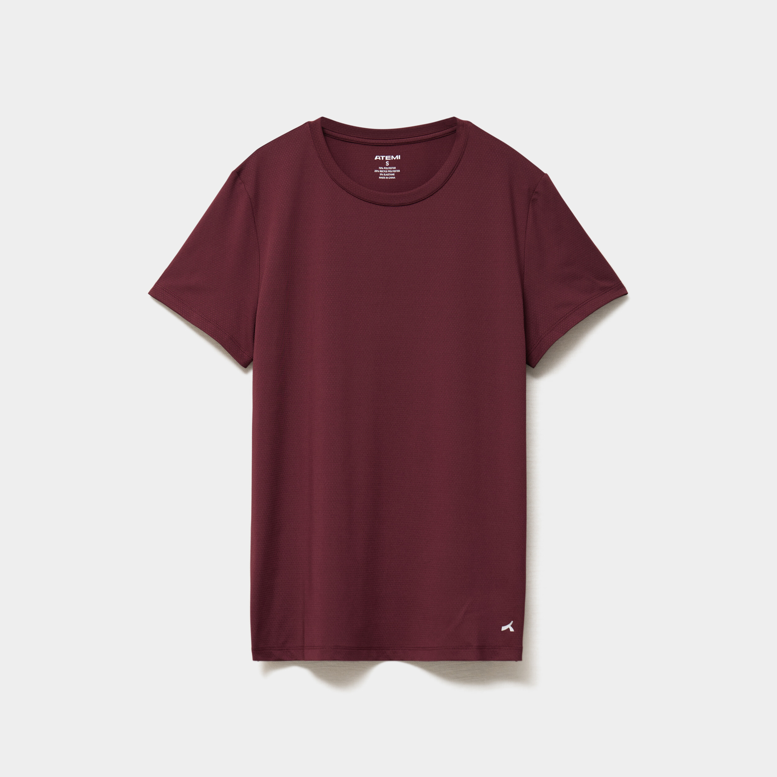 T-shirt de sport droit manches courtes violet fonc&eacute; femme